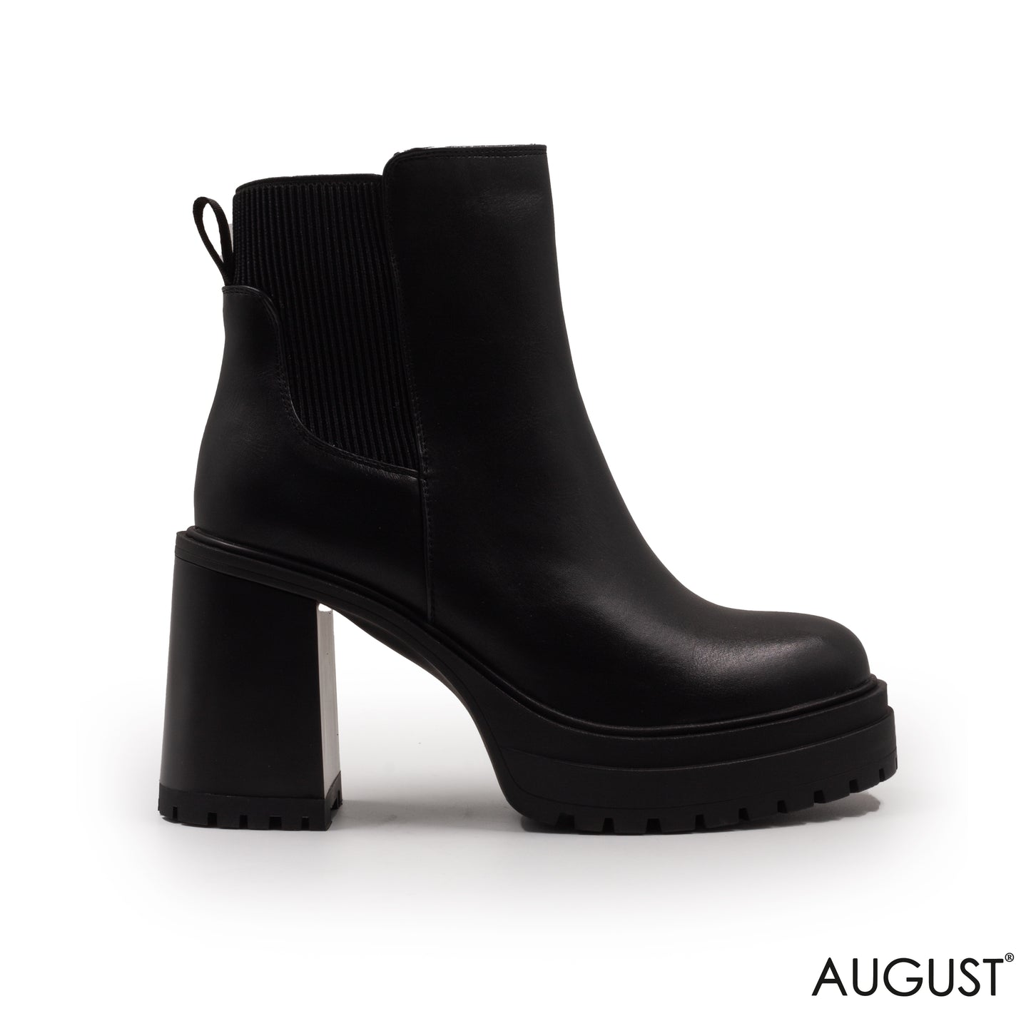 LEATHER HEELED ANKLE BOOTS