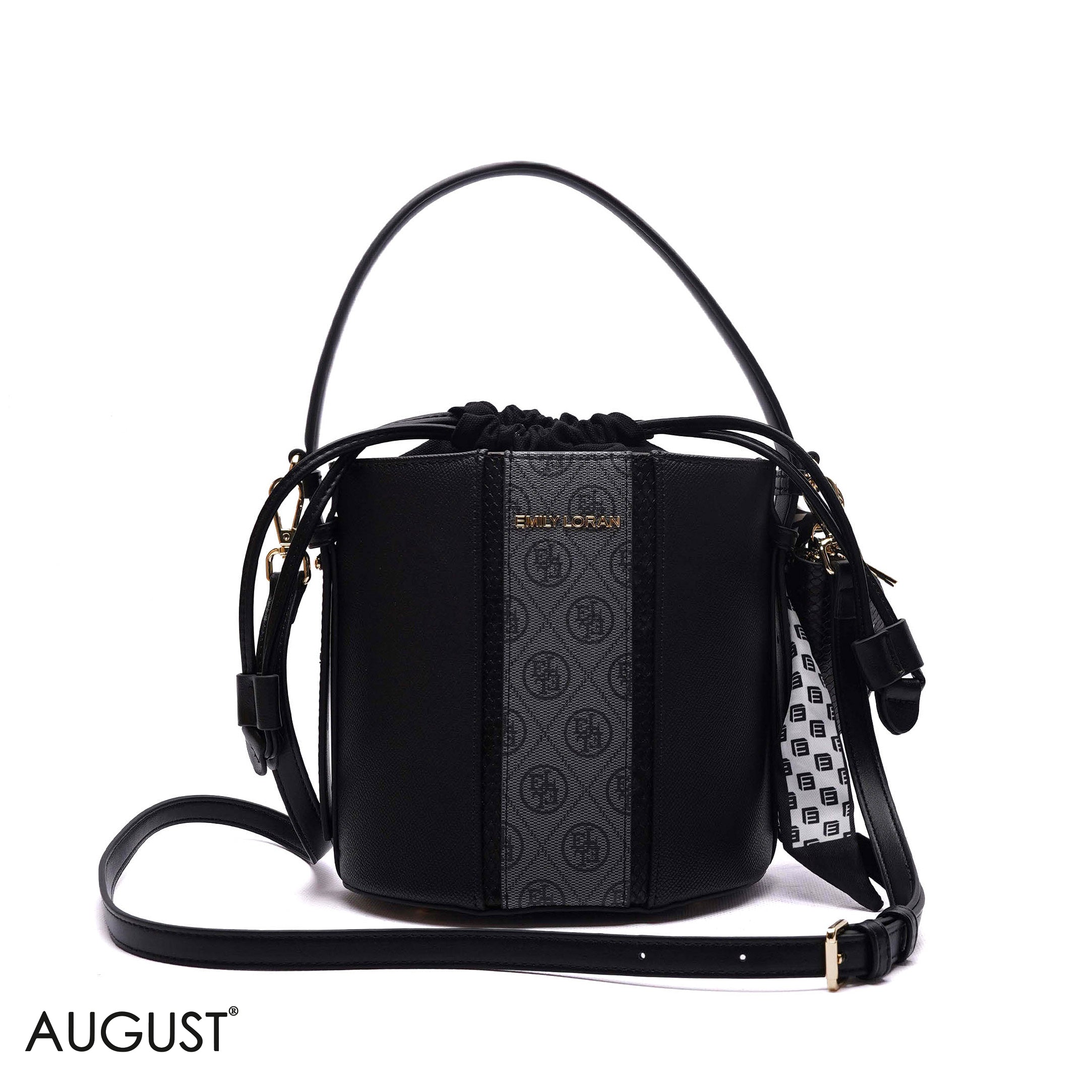 ELEGANT DRAWSTRING BUCKET BAG