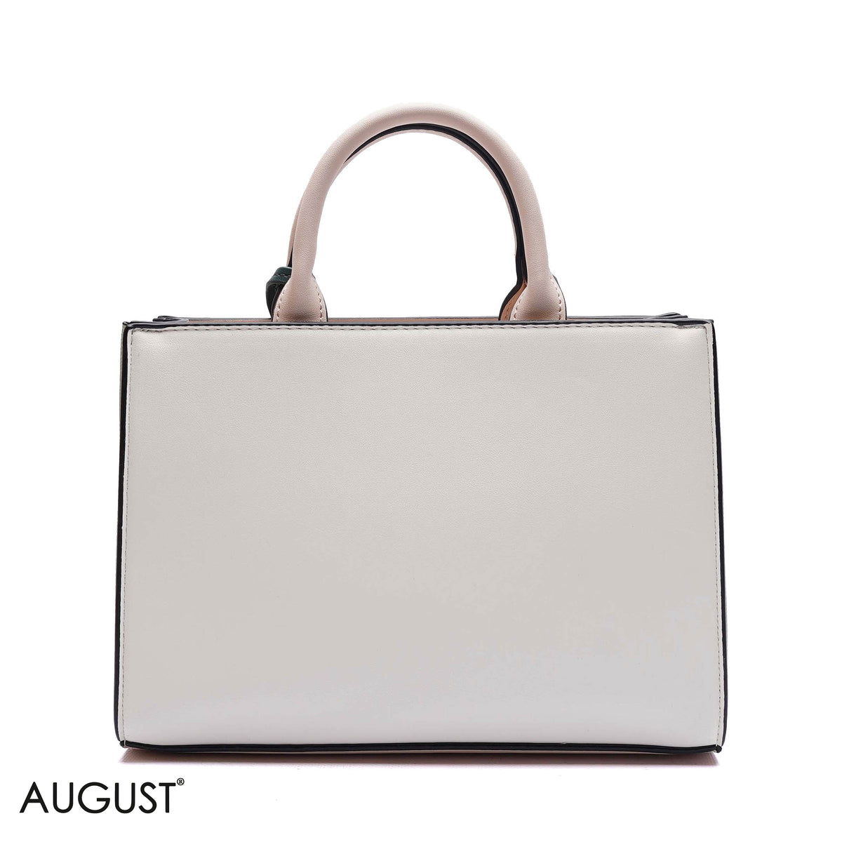 EMBOSSED LOGO TOTE BAG WITH TASSEL CHARM