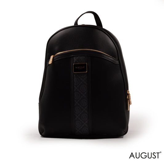 BALCK LEATHER EMILY LORAN BACK BAG - LARG