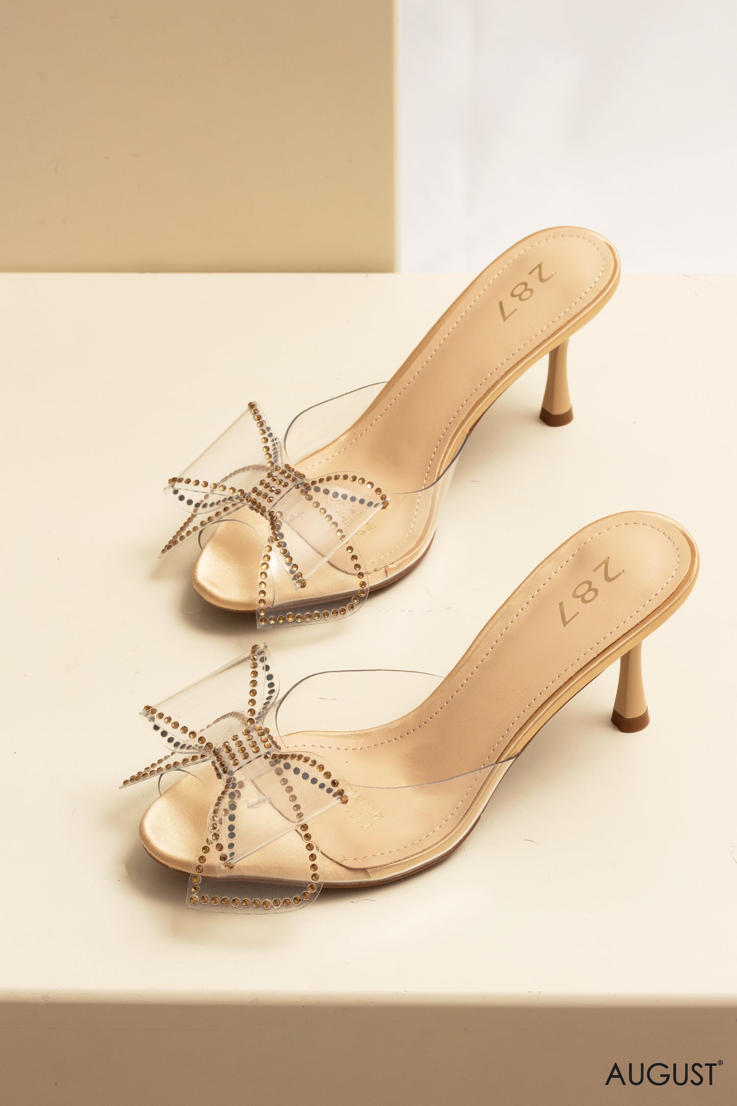 HIGH-HEEL SLIPPER  WITH BOW