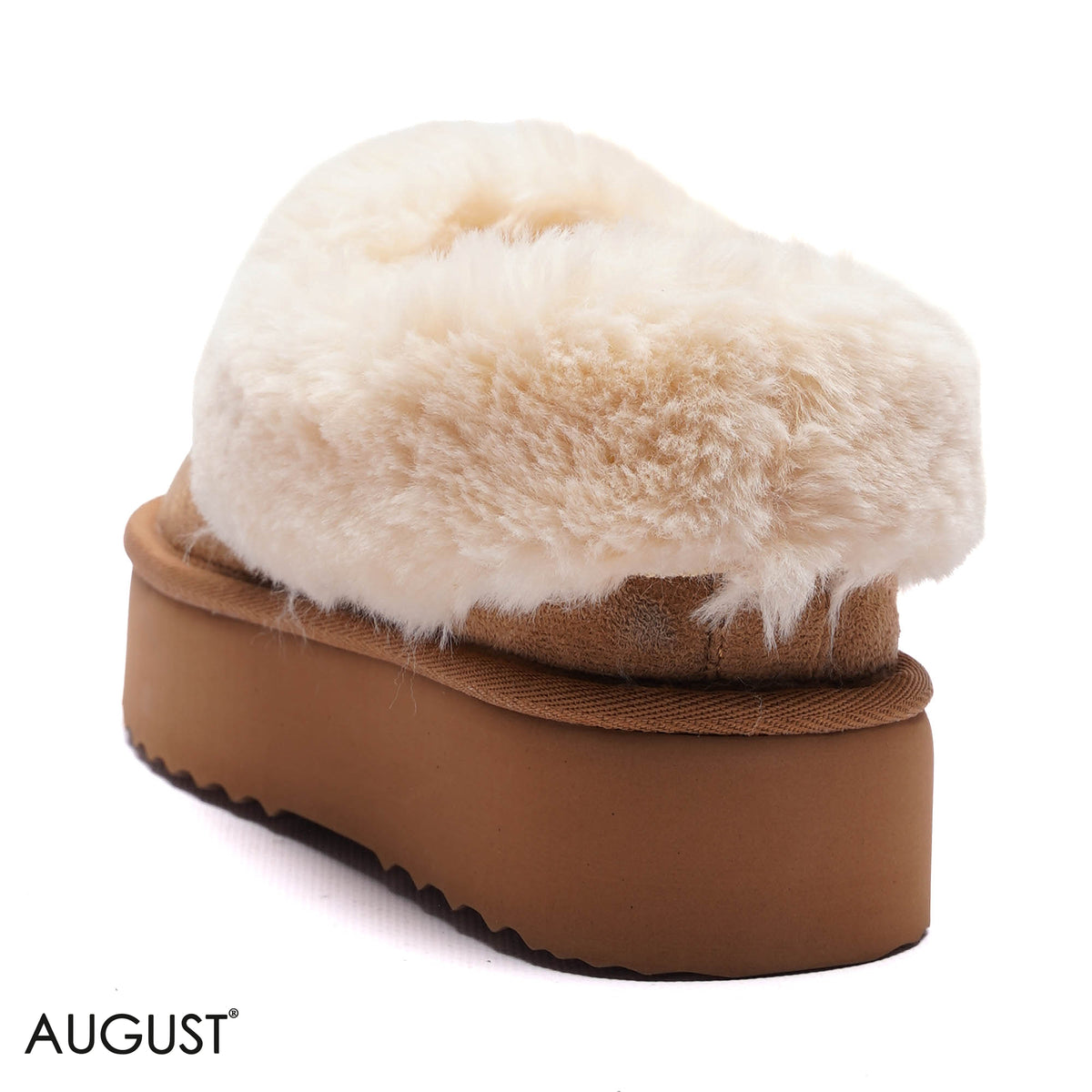 PLATFORM FAUX-FUR SUEDE ANKLE BOOTS