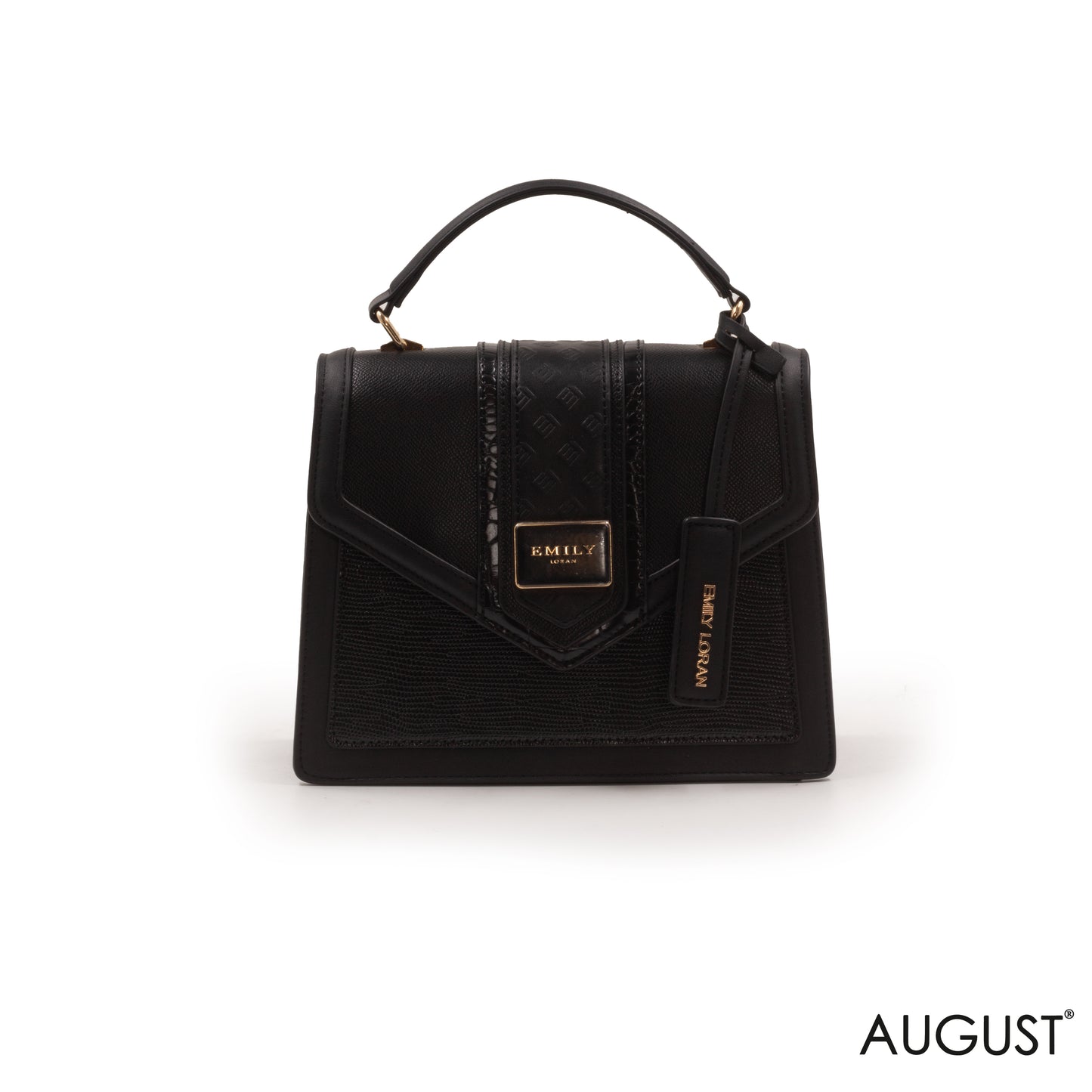 MODREN BLACK LEATHER EMILY LORAN HANDBAG-MED