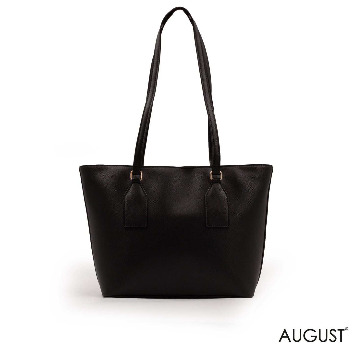 LEATHER EMILY LORAN  BLACK SHOULDER BAG - LARG