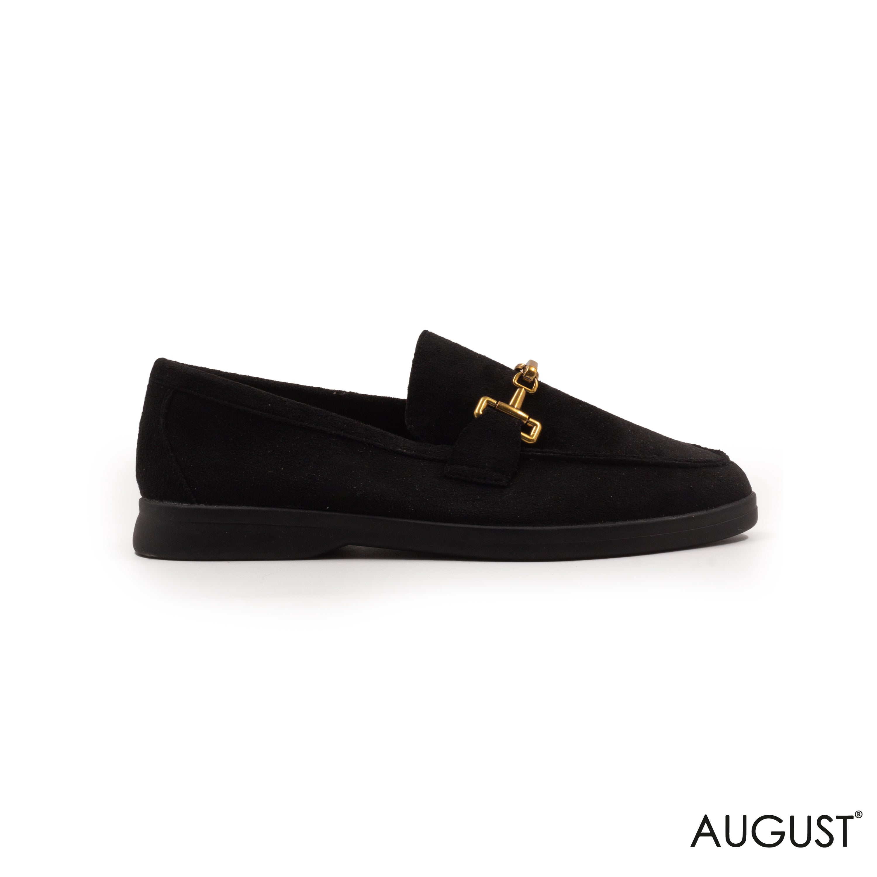 SPLIT CHAMOIS LOAFERS WITH BUCKLE