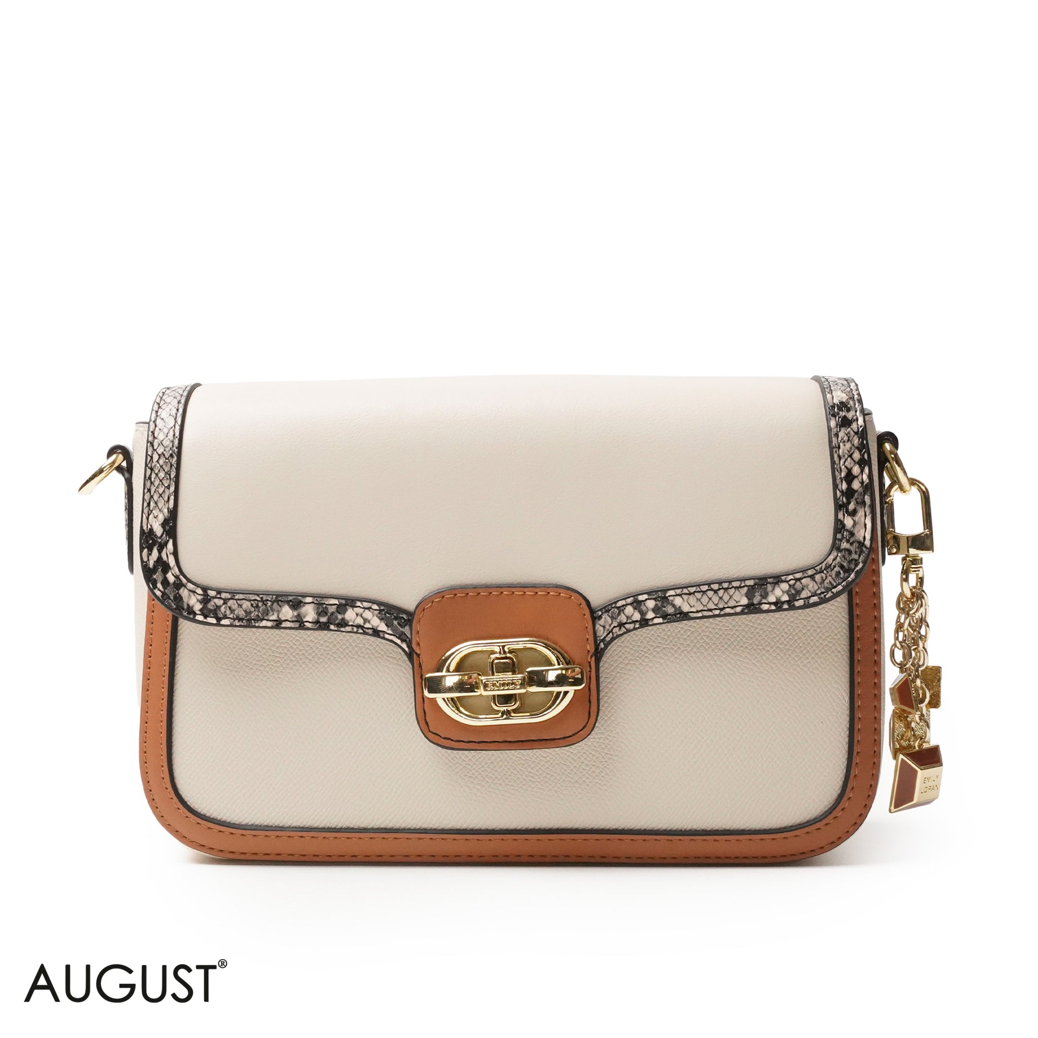 CREAMY SMOOTH LEATHER CROSS BODY WITH FLAP - SMALL