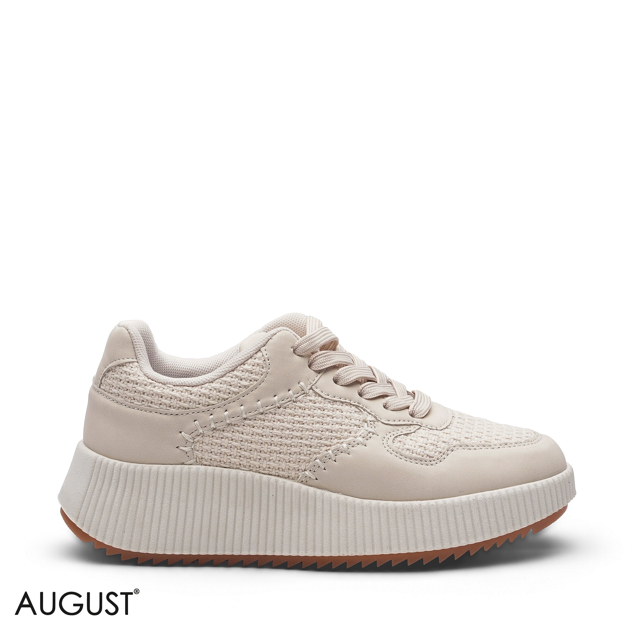ELEGANT SAND BEIGE PLATFORM CHUNKY SNEAKER