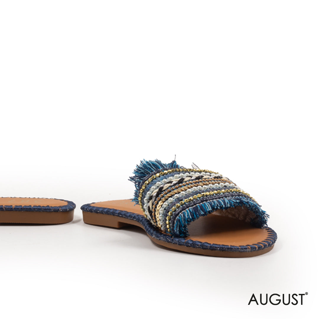 FLAT STRAW SLIPPER