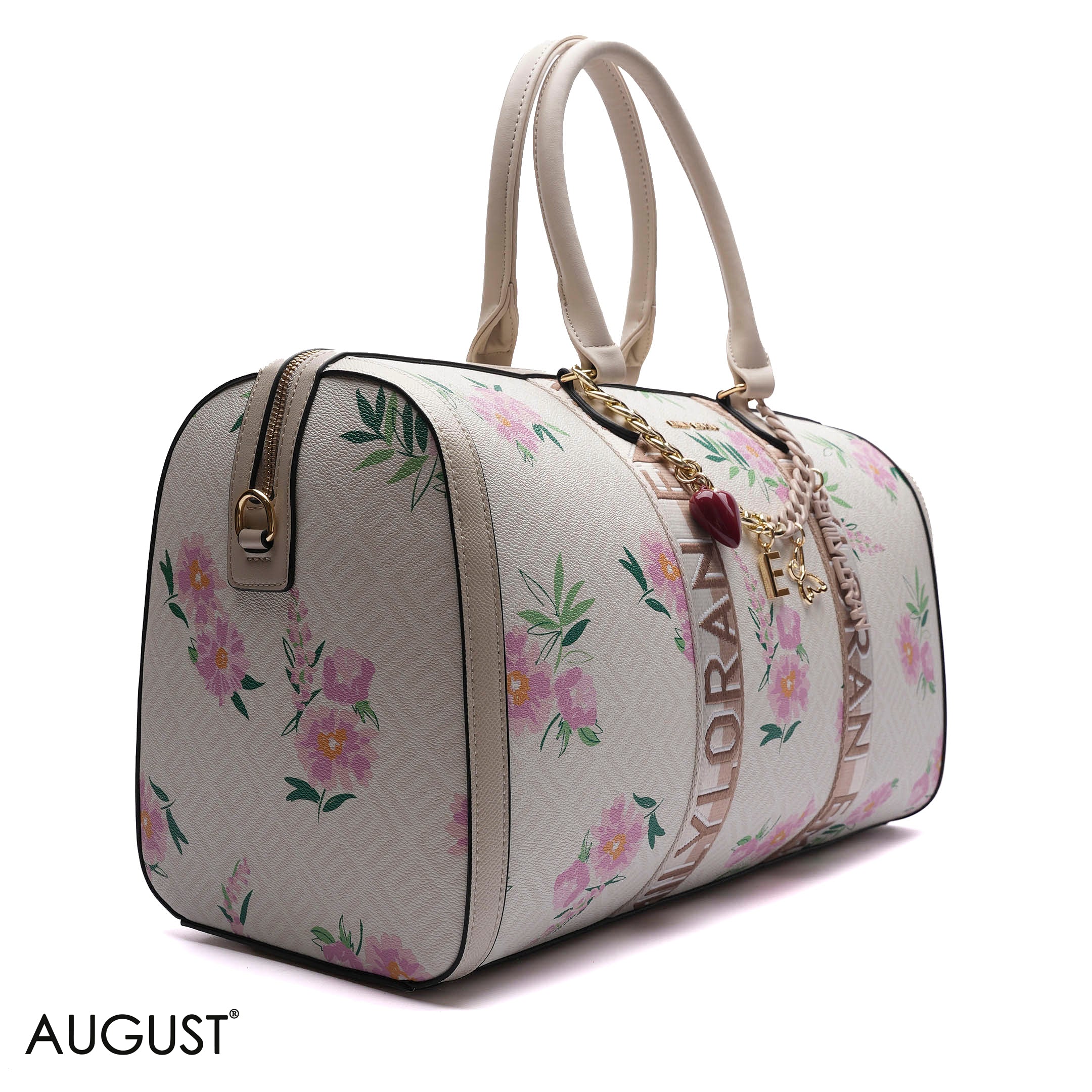 MONOGRAM BARREL BAG WITH CHARM CHAIN - LARGE