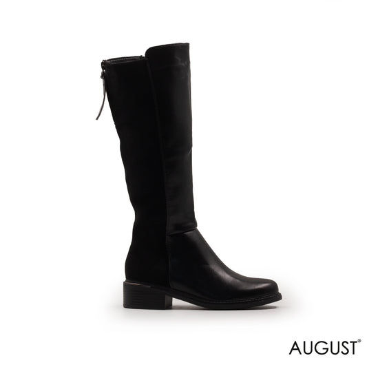 ZIPPED LOW-HEEL BOOTS