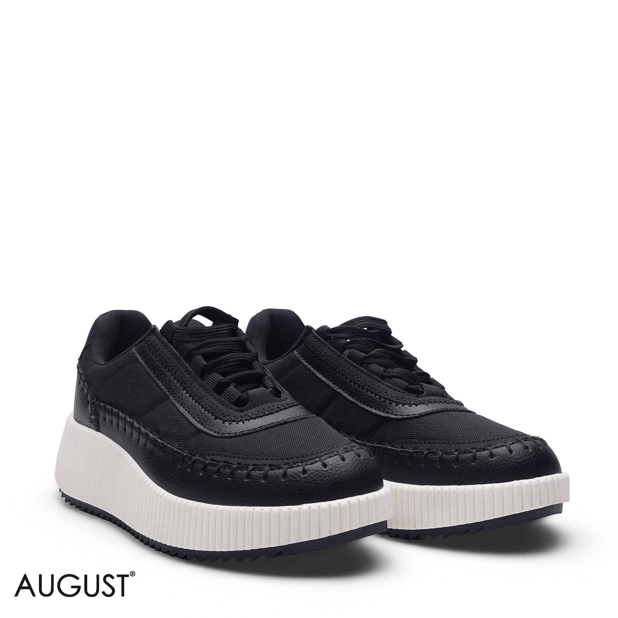 ELEGANT ALL-BLACK MESH RUNNING SNEAKER