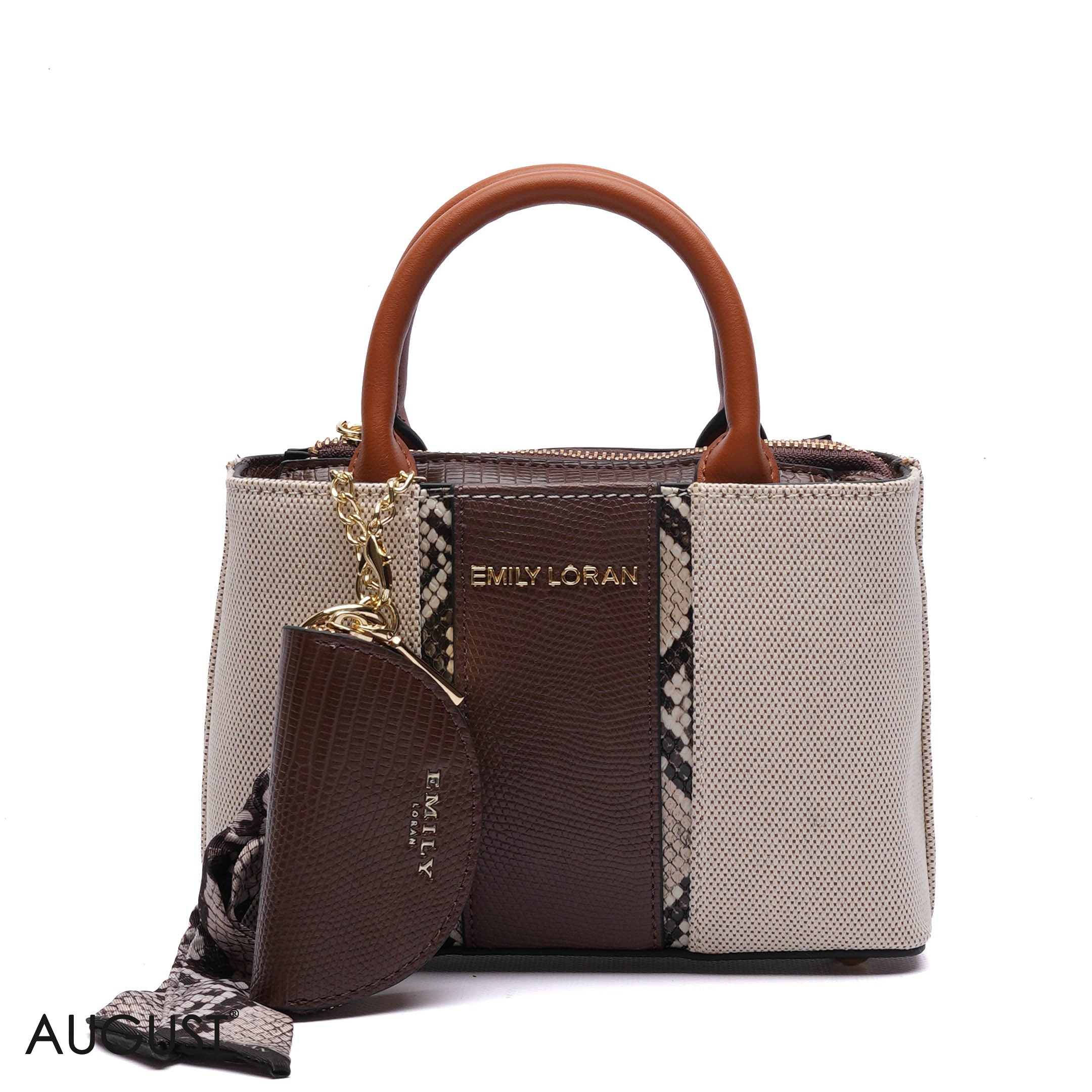PANELLED HANDBAG WITH COIN POUCH - SMALL