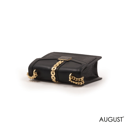 LEATHER CROSSBODY BAG WITH SNAKE DETAILS- SMALL
