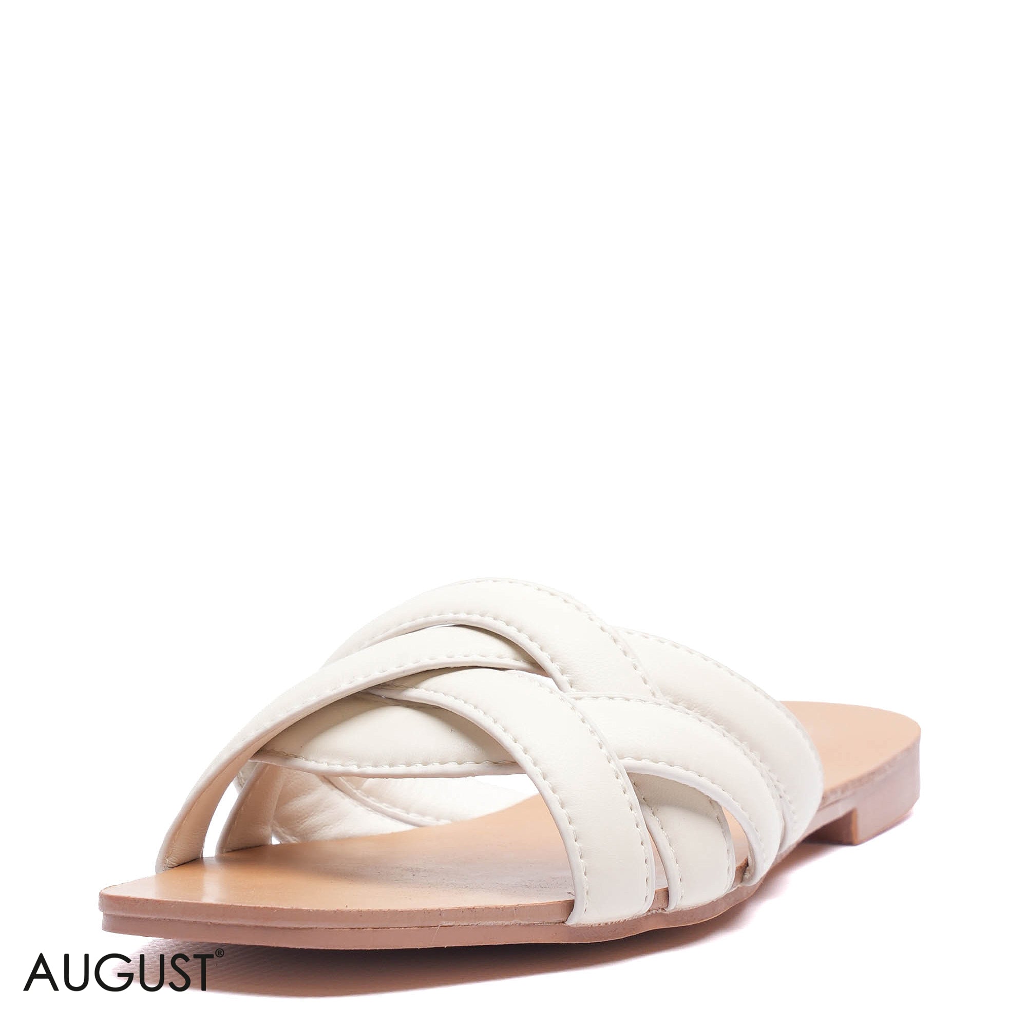 INTERWOVEN STRAP CASUAL FLAT SLIDERS