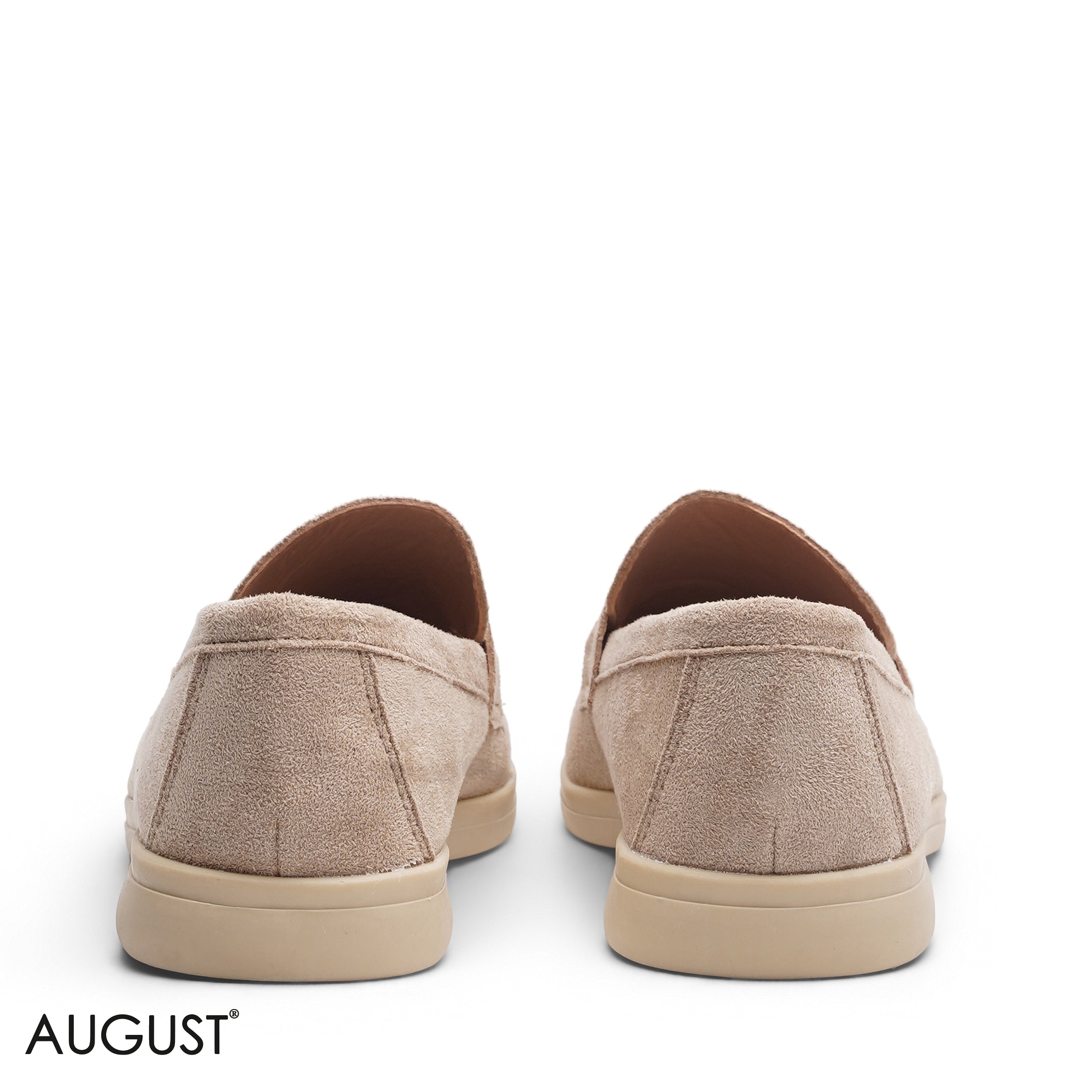 BEIGE SUEDE LEATHER PENNY LOAFERS
