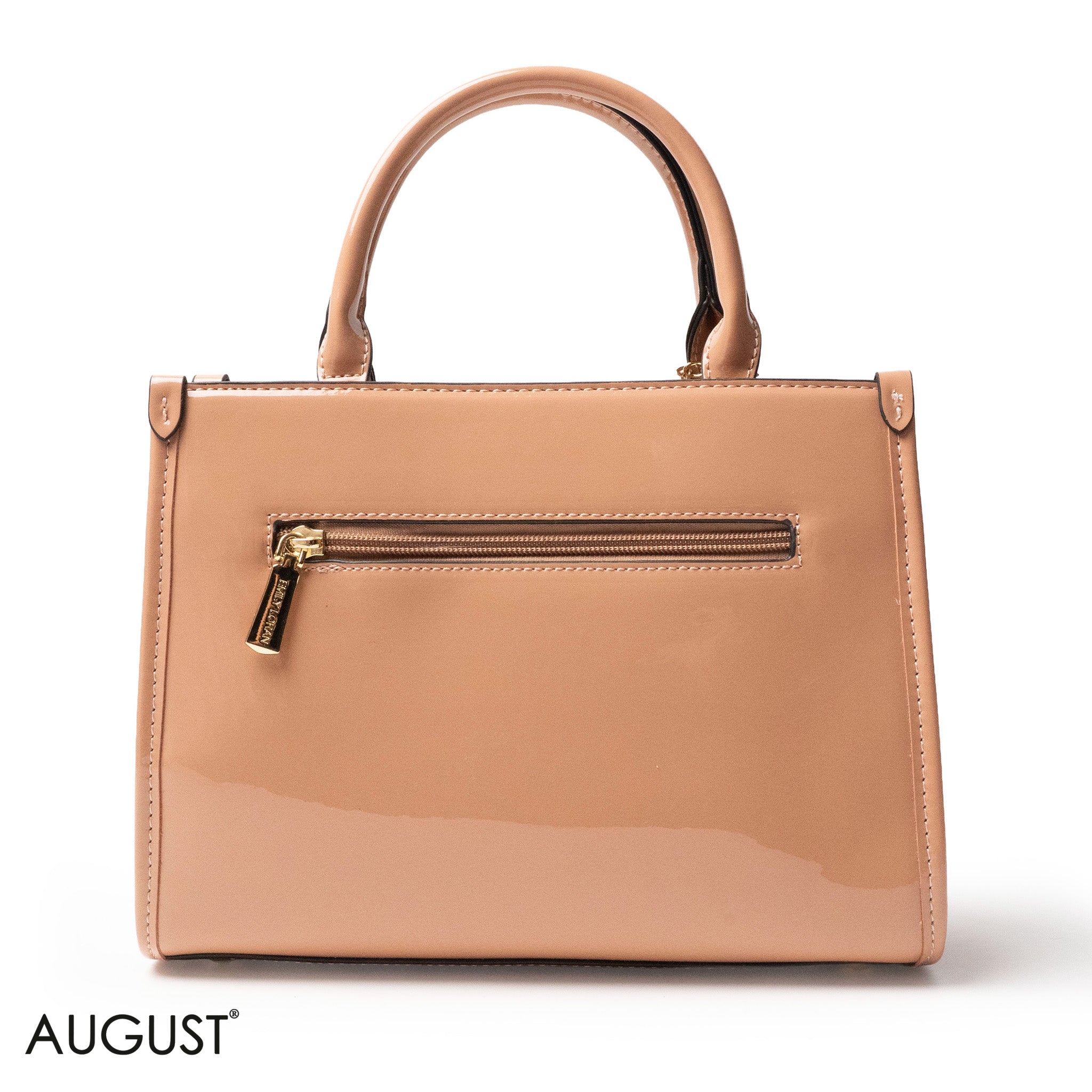 CLASSIC GLOSSY LEATHER PATTERNED HANDBAG - MED