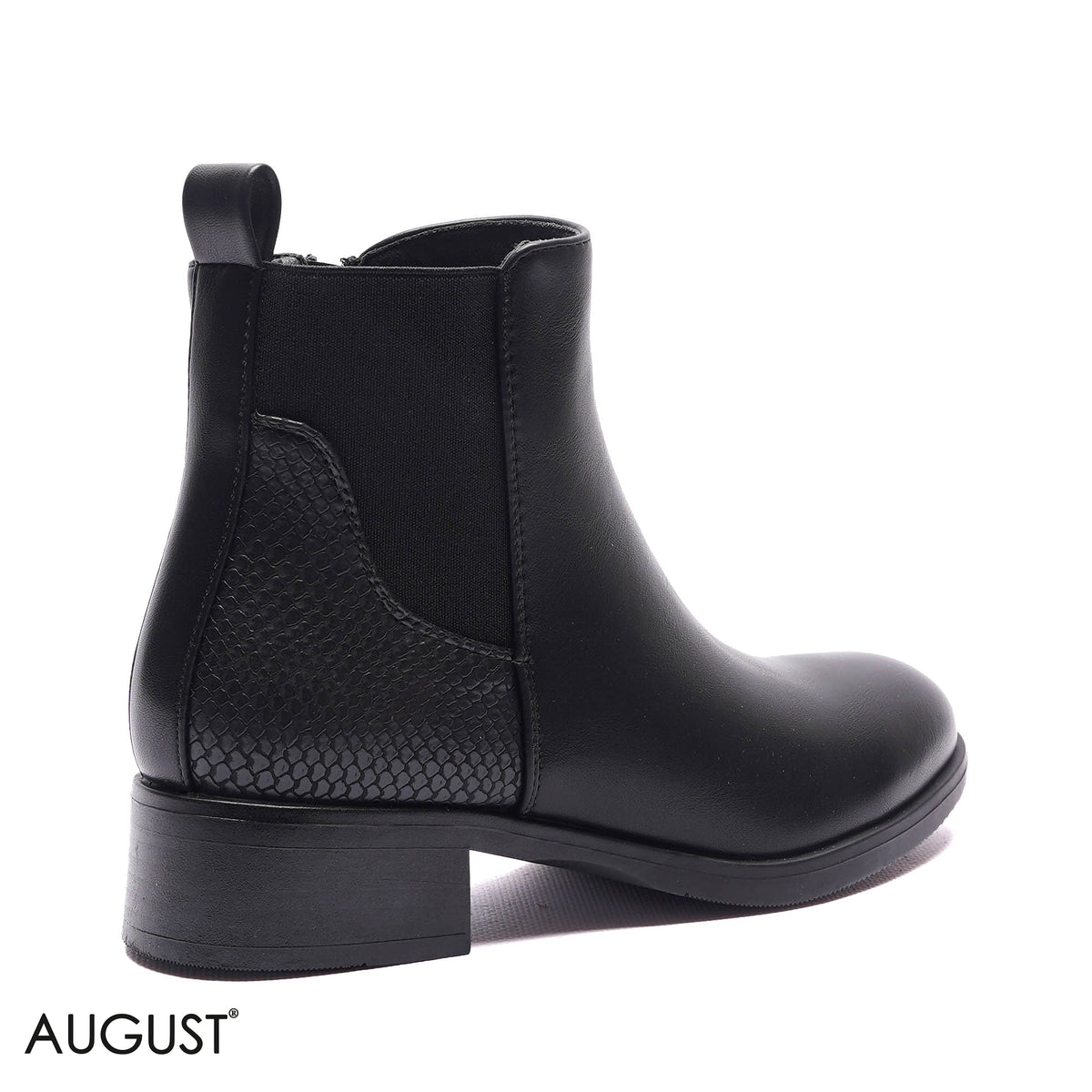 GORE-PANEL BLOCK HEEL BOOTS