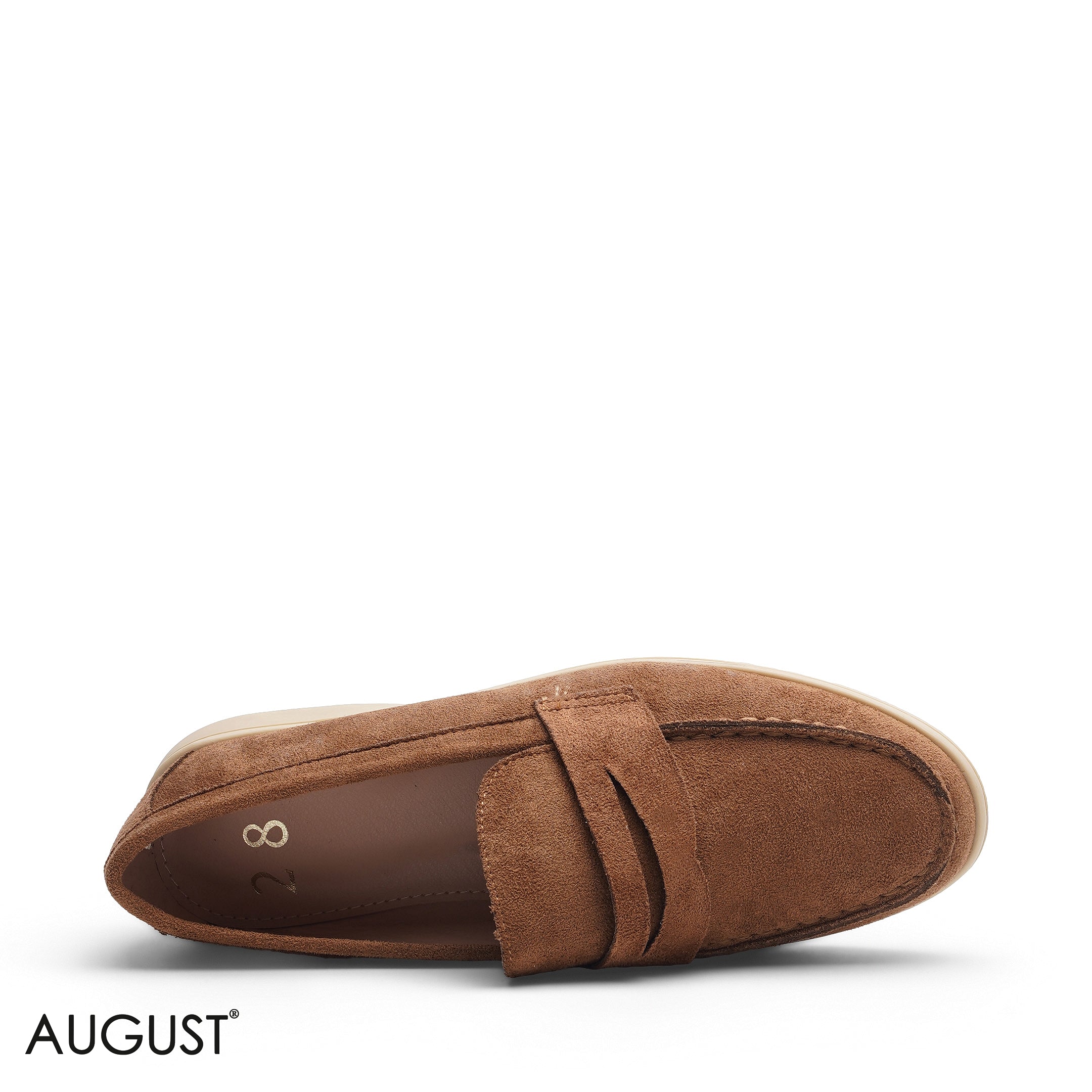 KHAKI SUEDE LEATHER PENNY LOAFERS