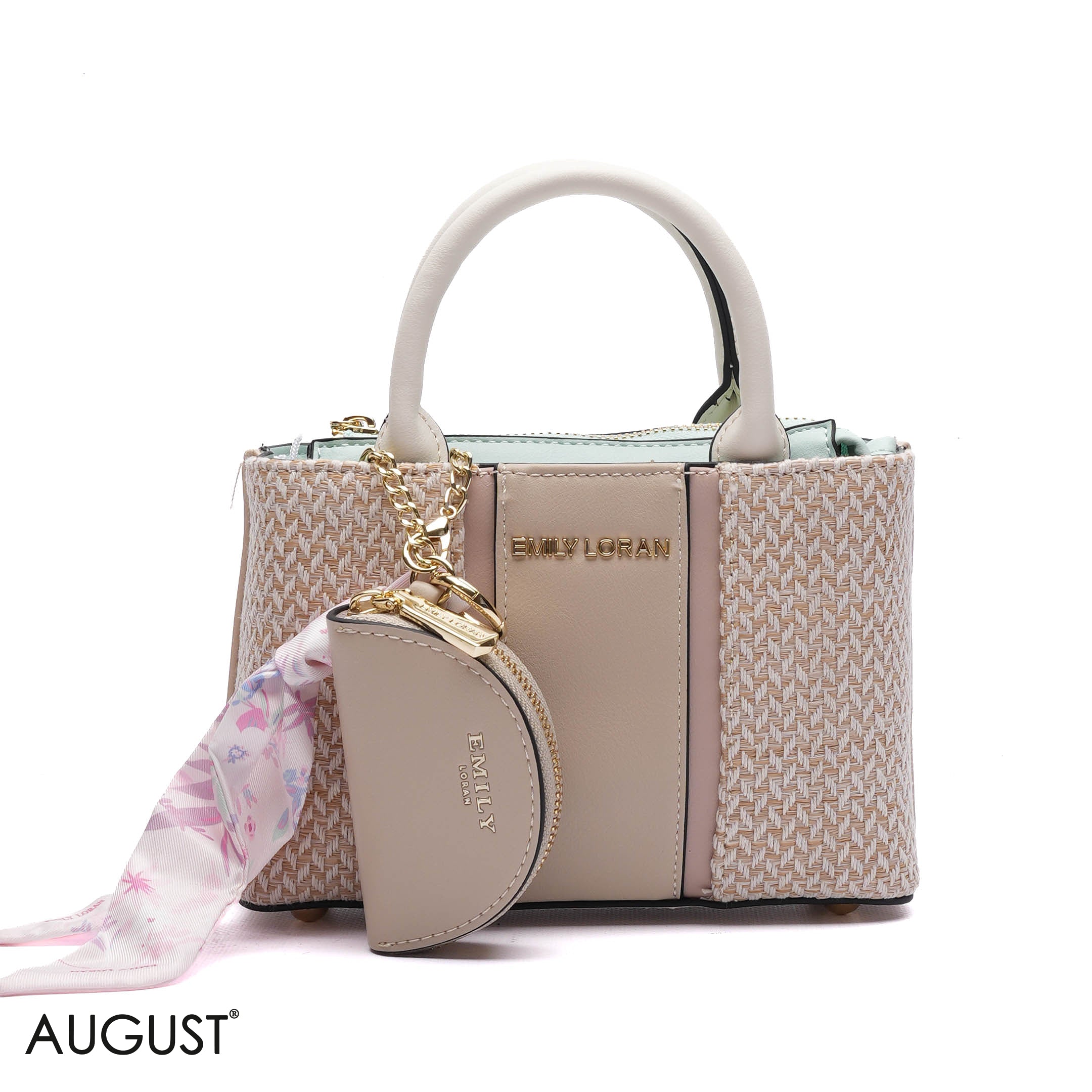 PANELLED HANDBAG WITH COIN POUCH - SMALL