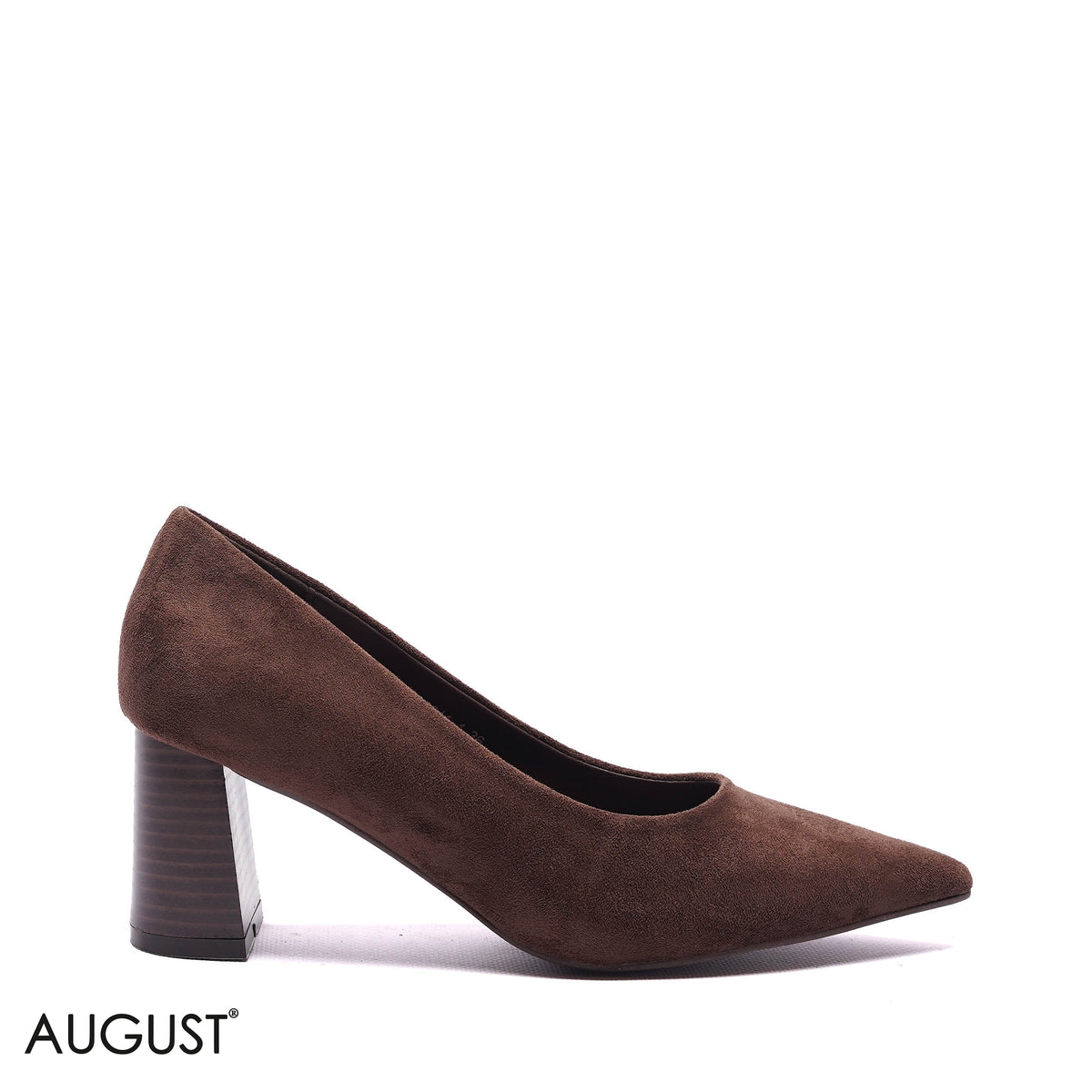 BLOCK HEEL SUEDE PUMPS