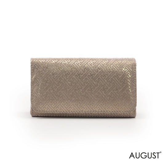 MINI PLATINUM GLITTER WALLET WITH FLAP