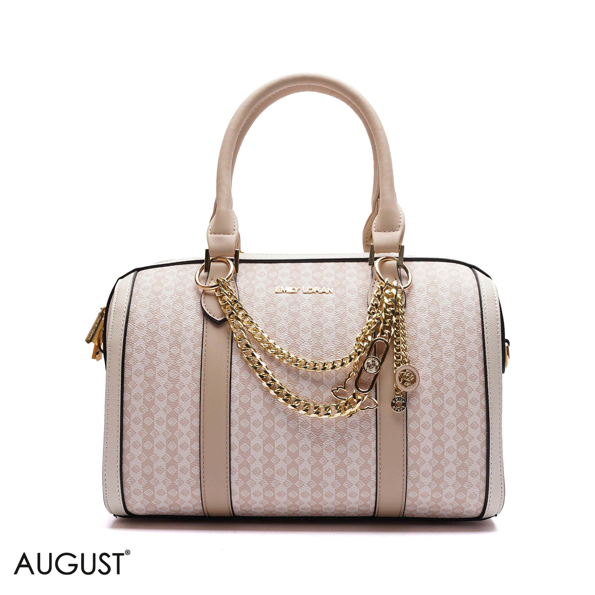 HANDBAG SOFT LEATHER WITH GOLD CHAIN - MEDIUM