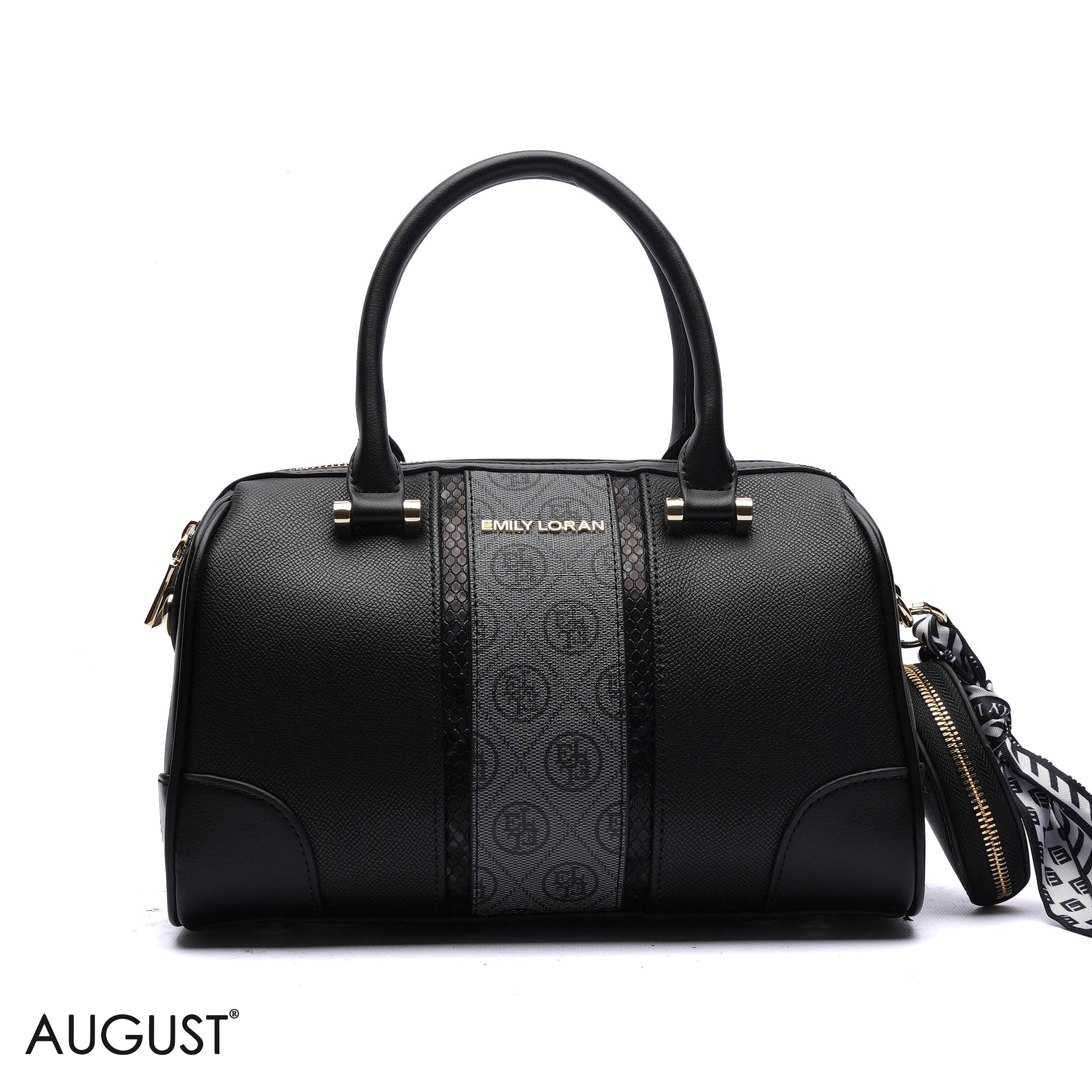 TEXTURED PANELLED BARREL BAG