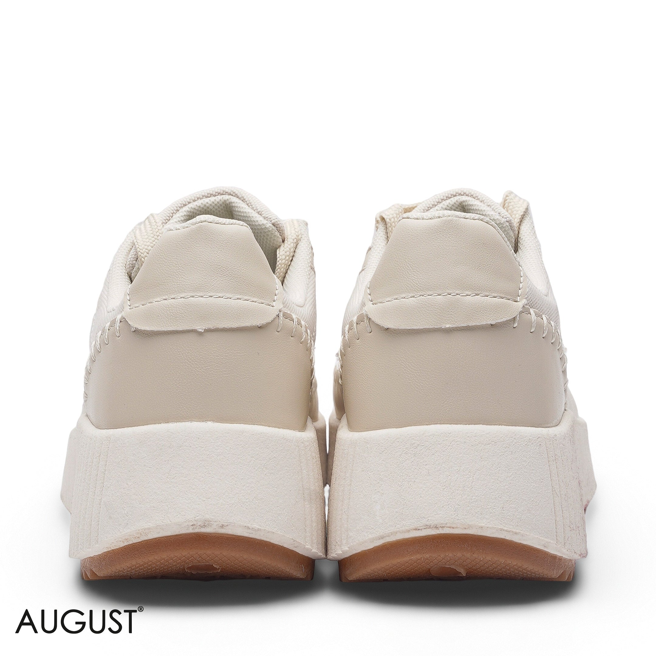 ELEGANT SAND BEIGE MESH RUNNING SNEAKER