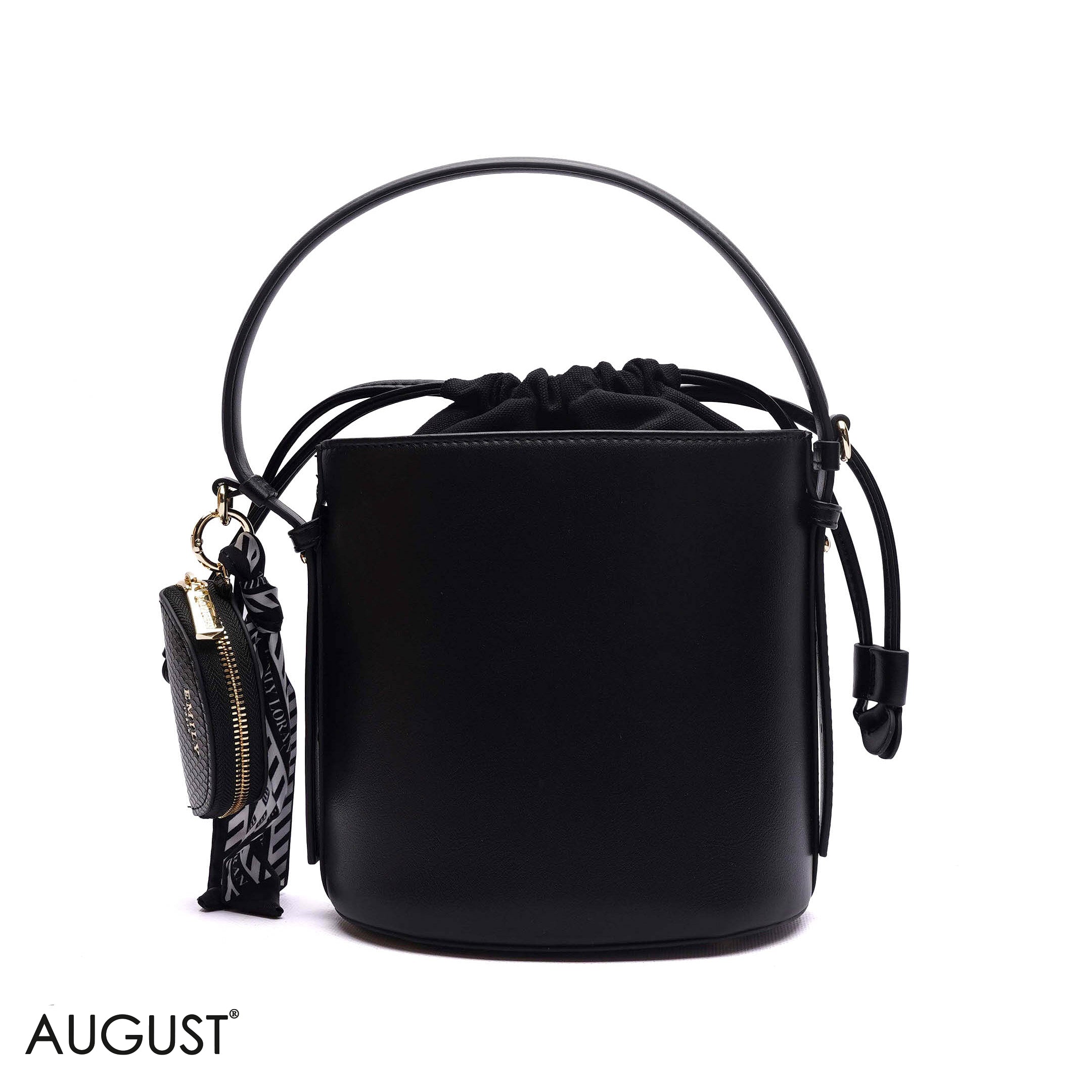 ELEGANT DRAWSTRING BUCKET BAG