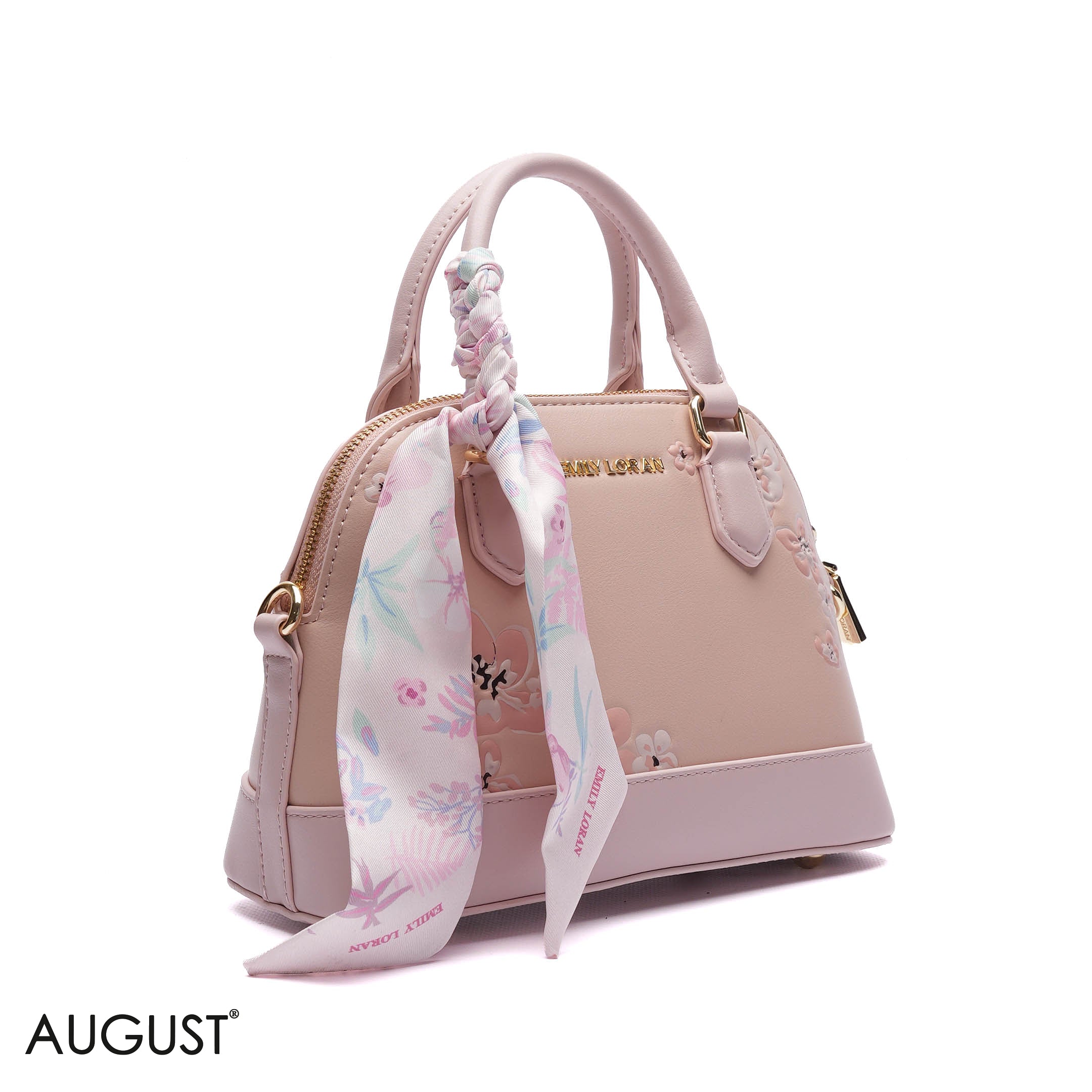 FLORAL DOME HANDBAG WITH SCARF