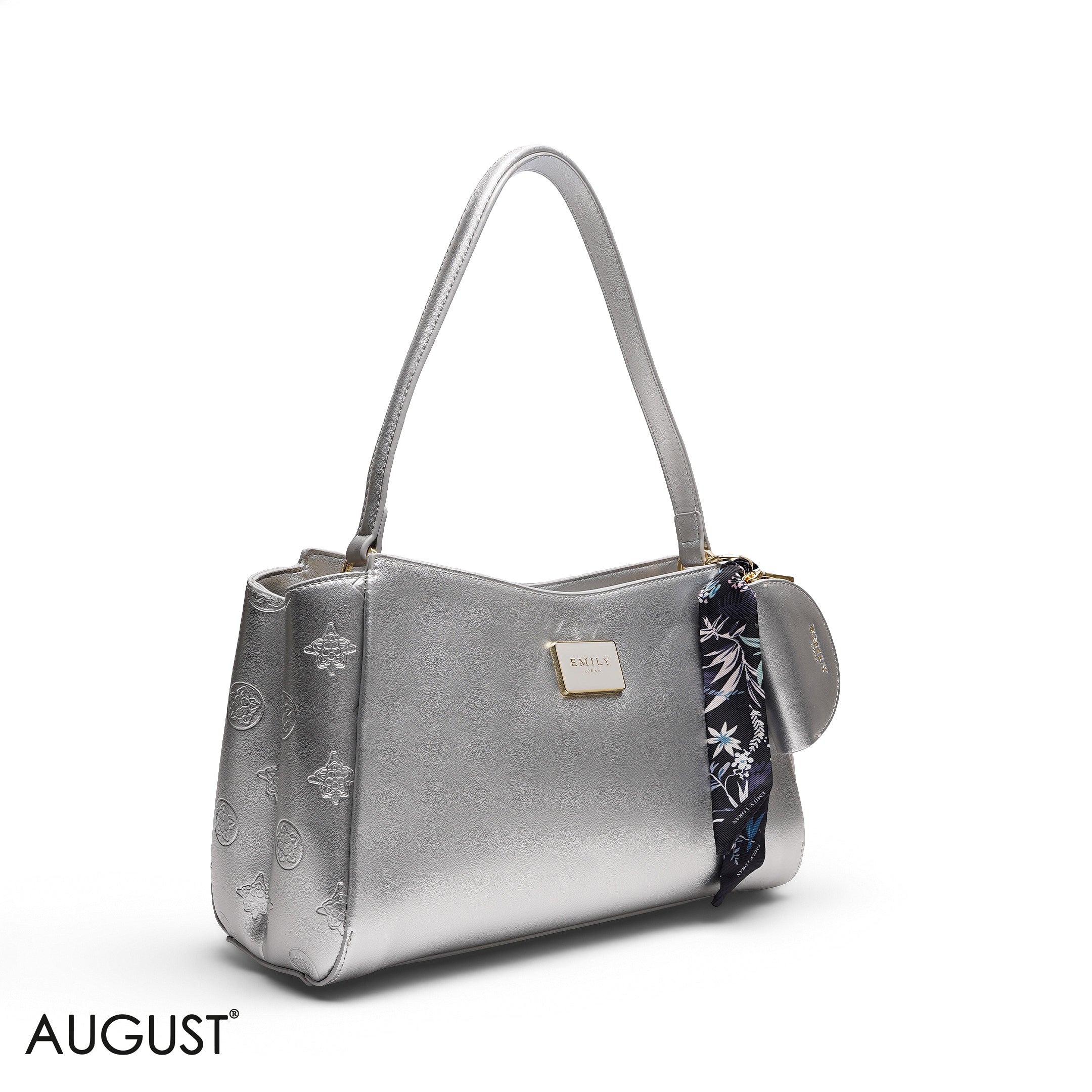 SHOULDER BAG WITH SCARF AND COIN PURSE