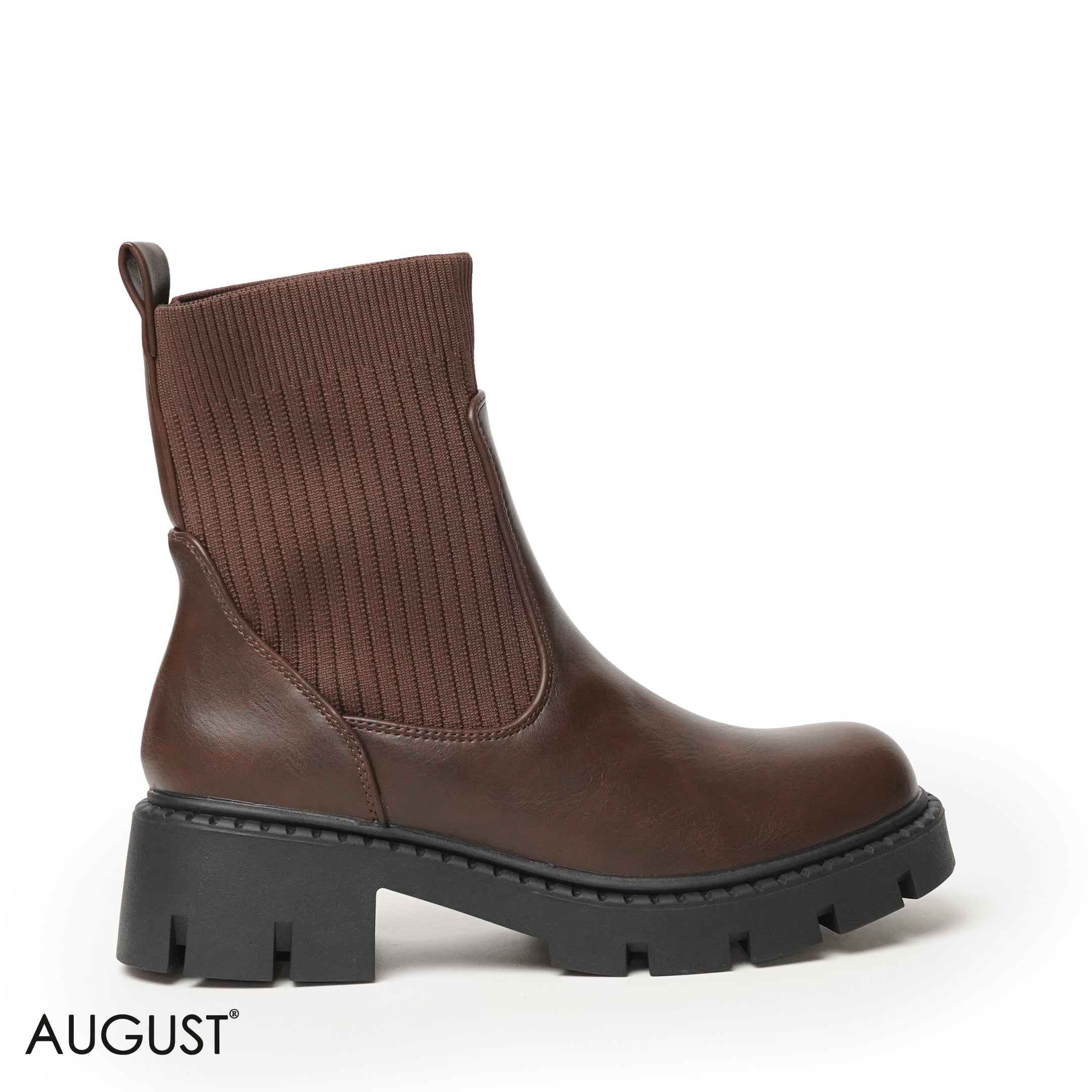 STRETCHY SOCK ANKLE BOOTS WITH CHUNKY SOLE