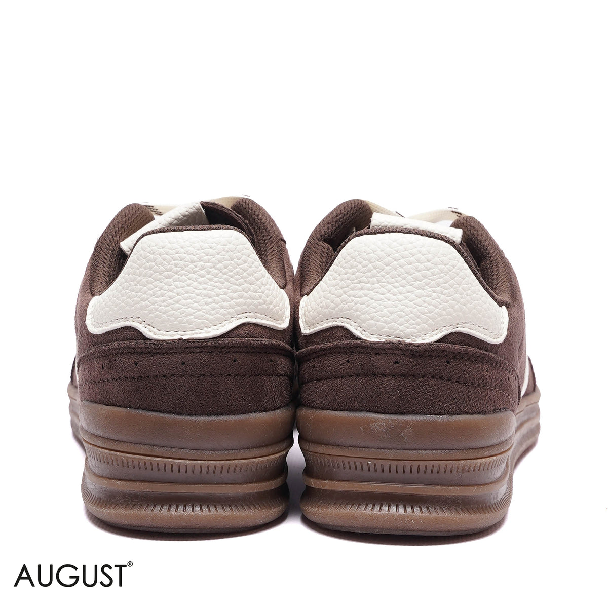 WHITE STRIPE SUEDE SNEAKERS