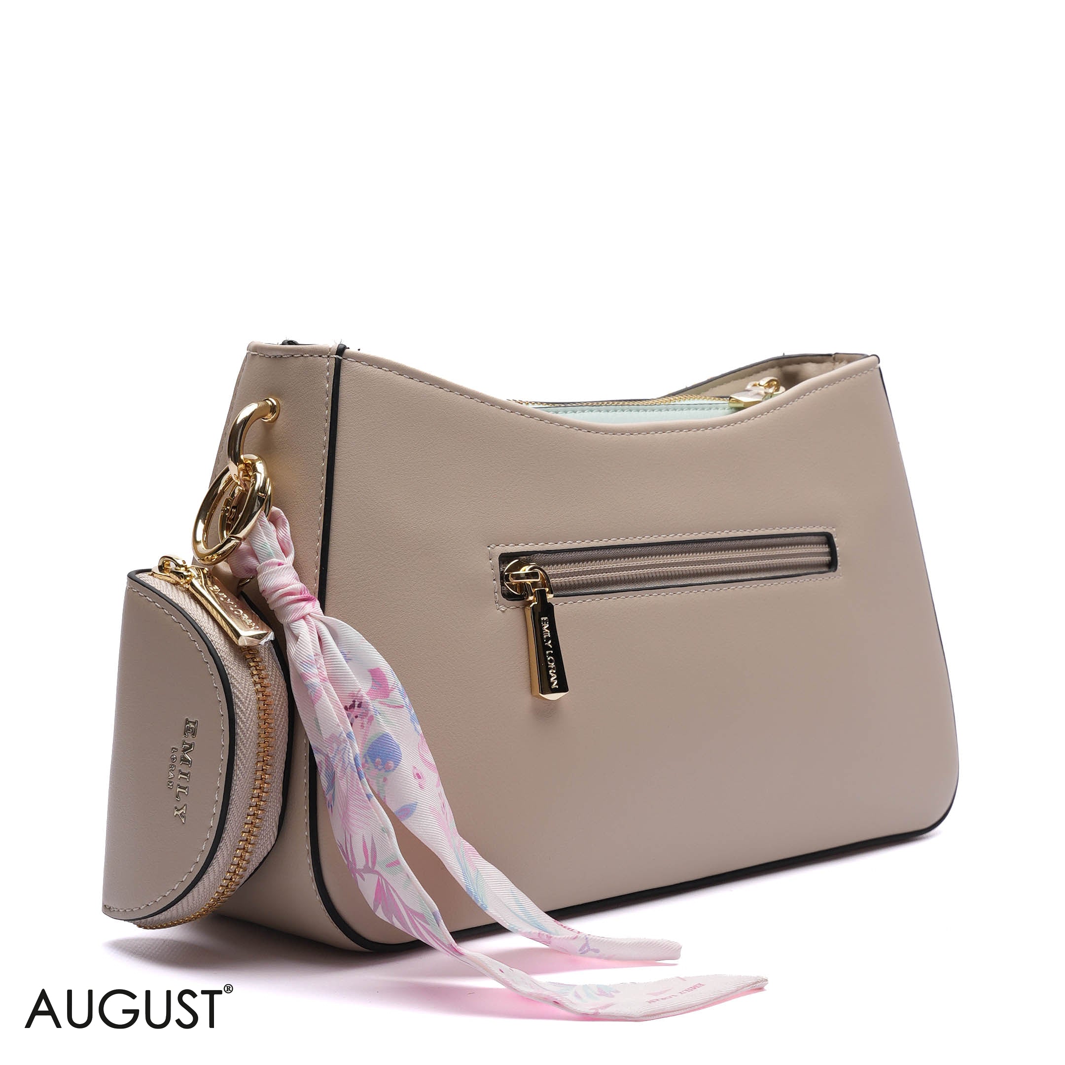 WOVEN PANELLED SHOULDER BAG