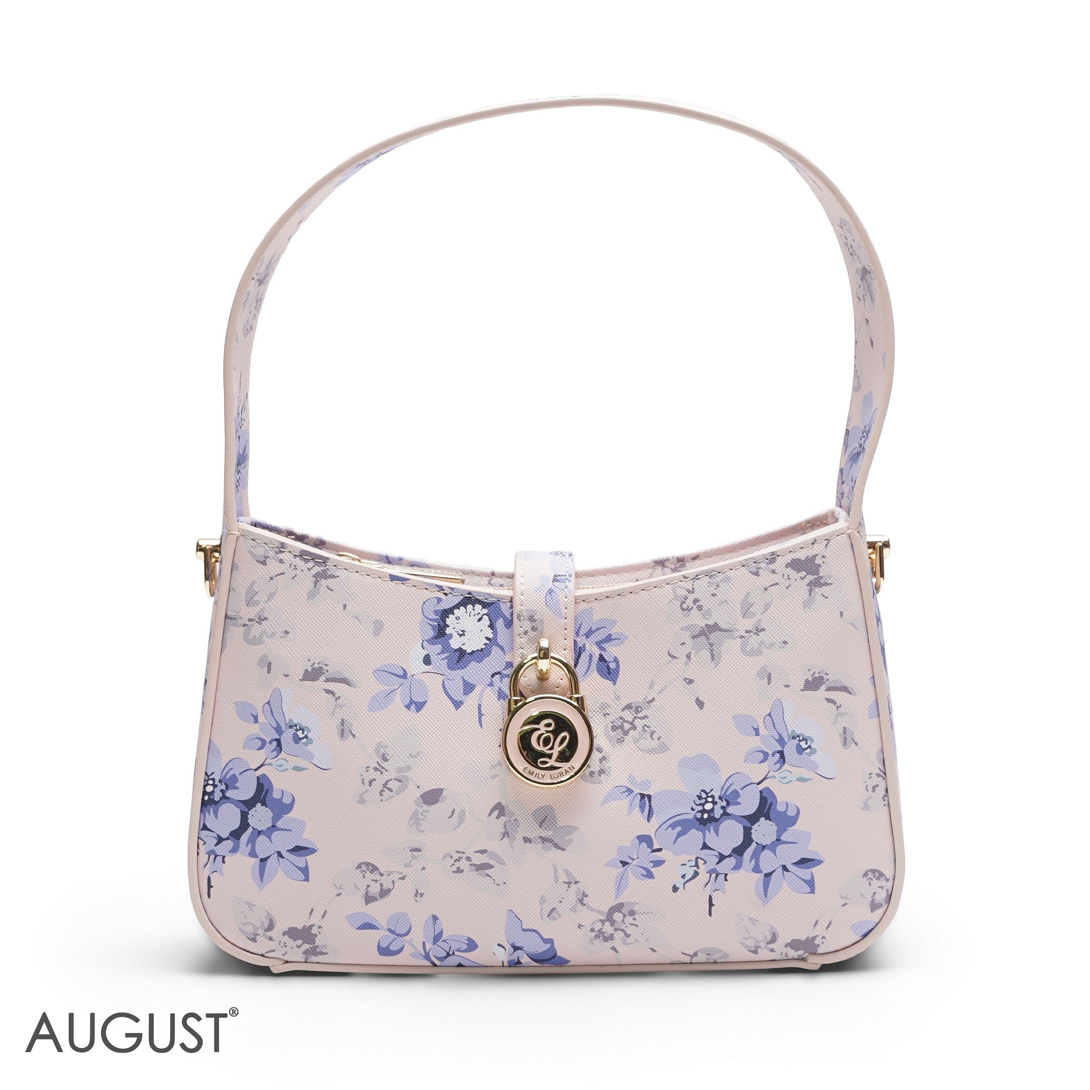 LAVENDER FLORAL BAGUETTE BAG