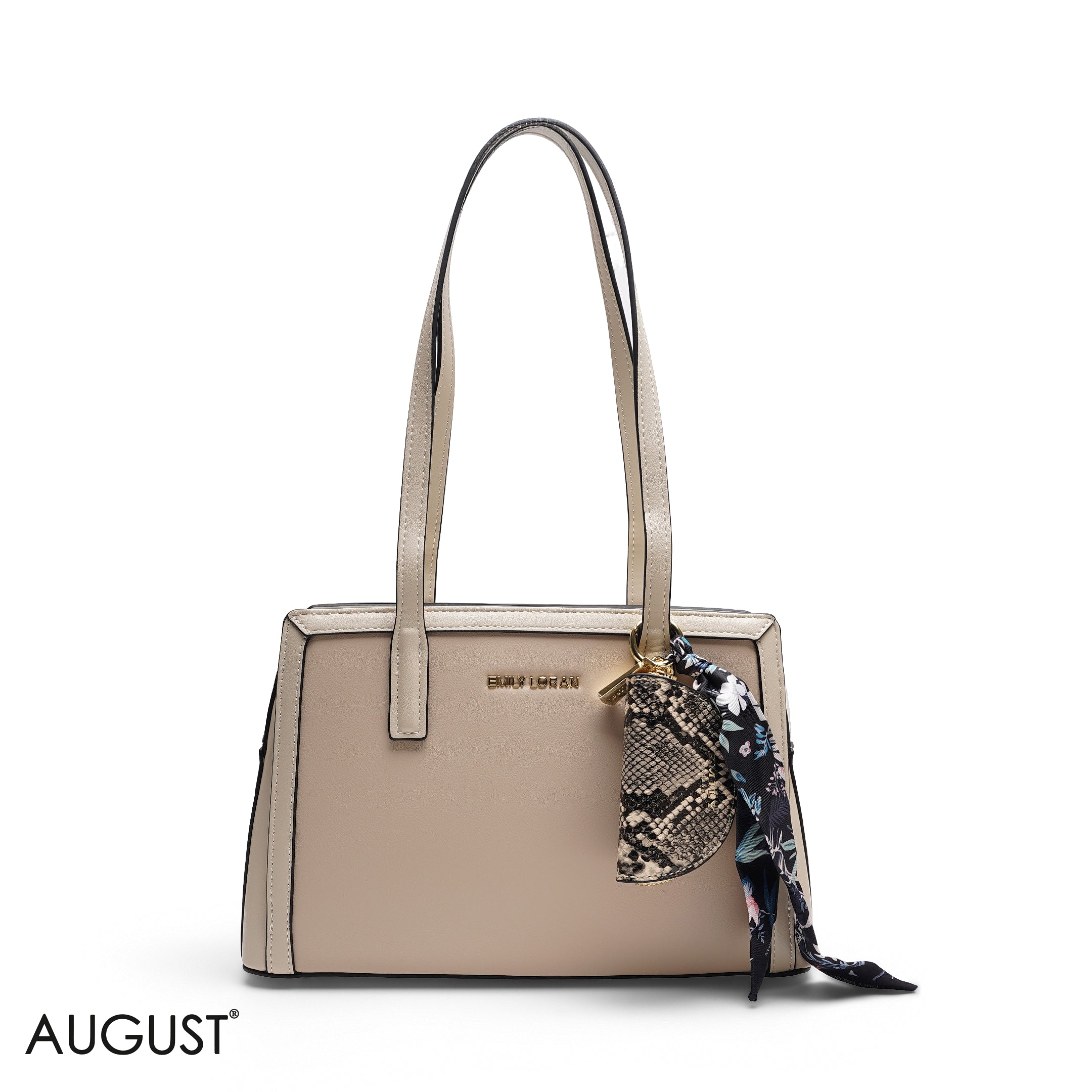 STRUCTURED TOTE BAG WITH COIN PURSE & SCARF