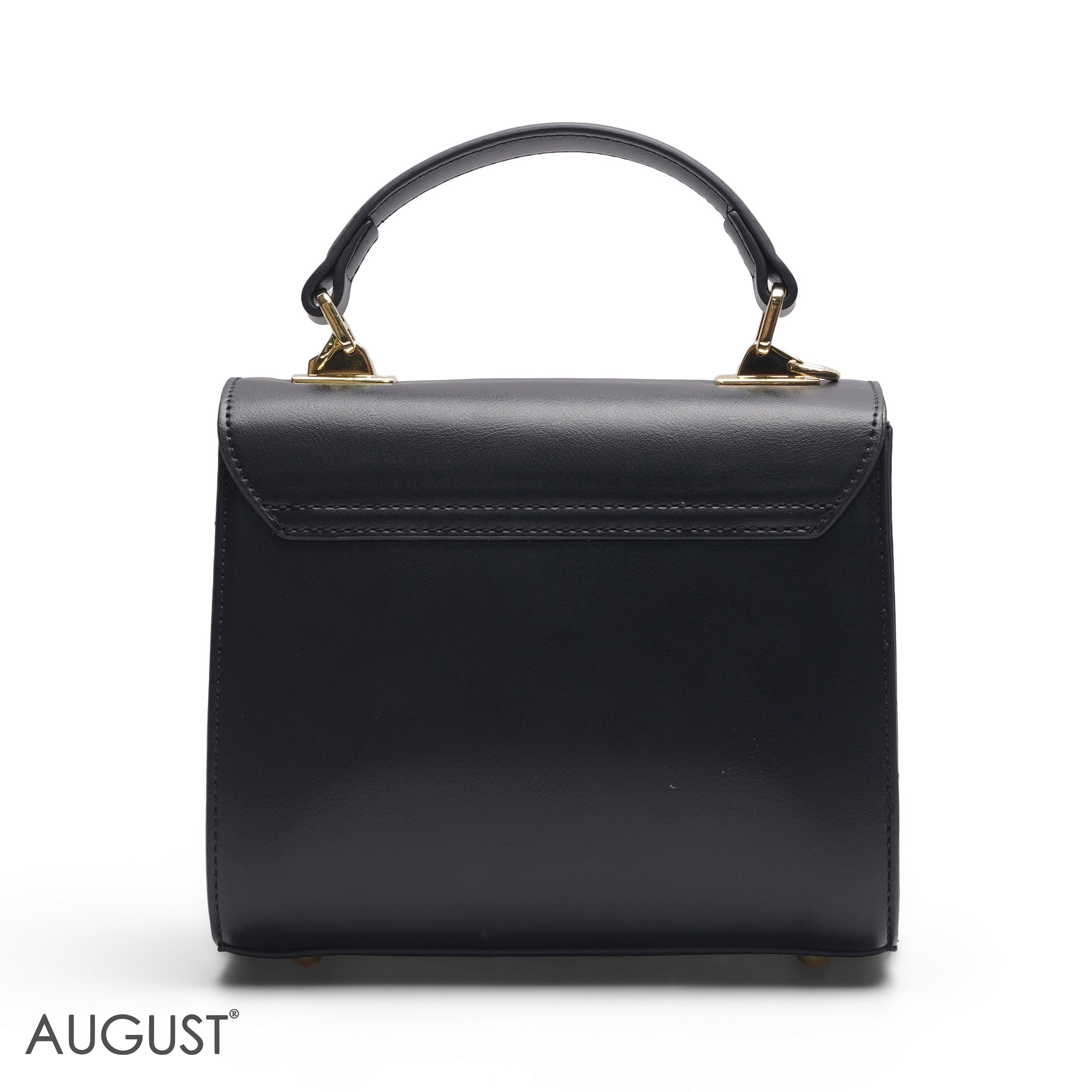 BLACK DAISY EMBROIDERED SATCHEL BAG - SMALL