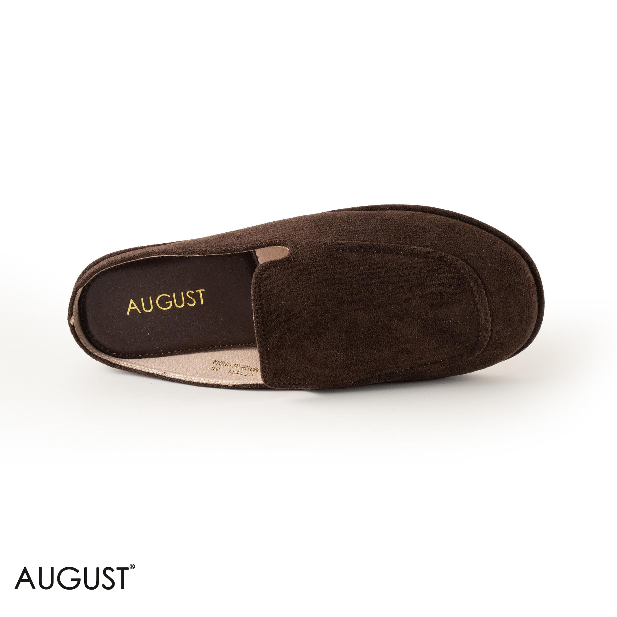 BROWN SUEDE LEATHER WITH THIN SLIPPERS
