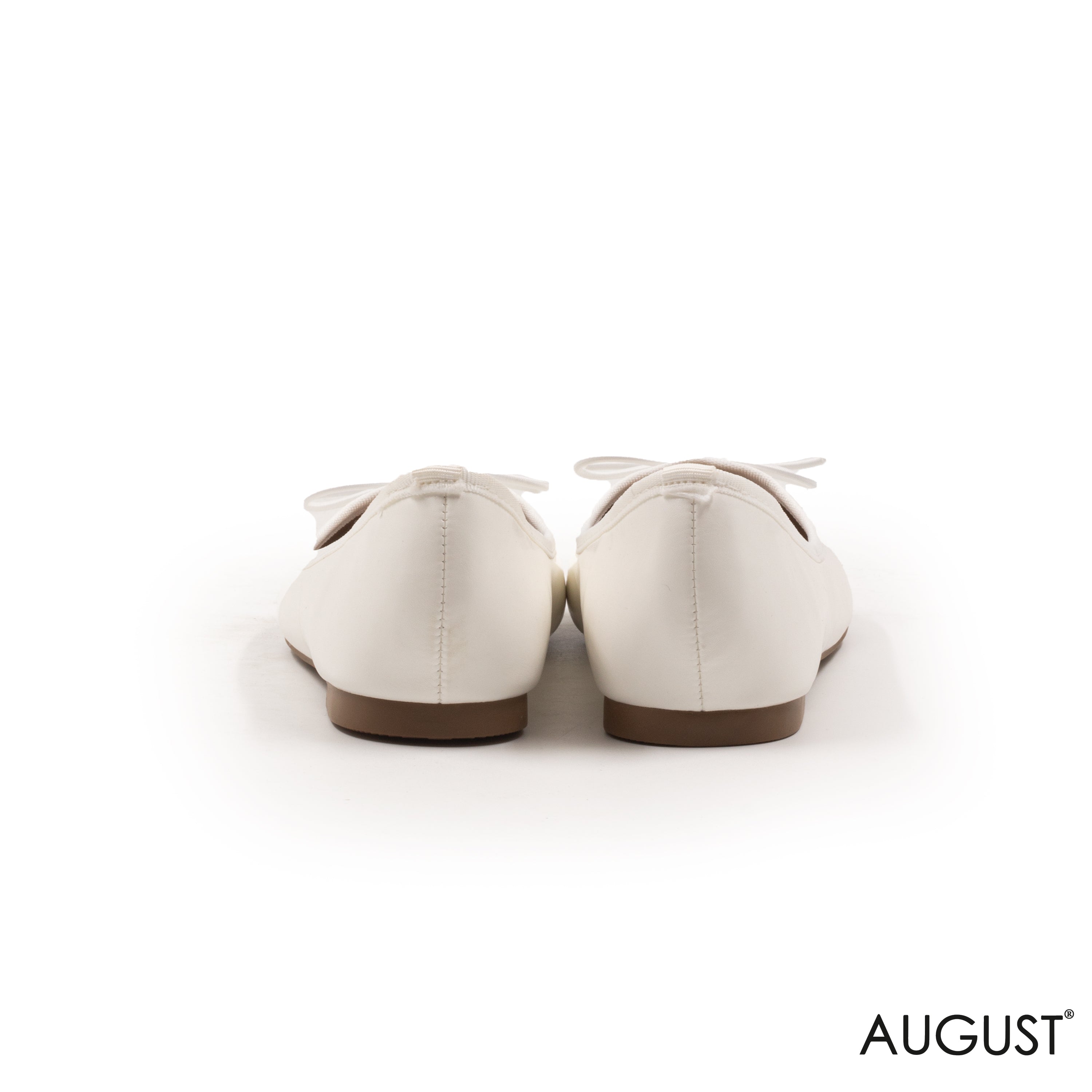 SMOOTH LEATHER BALLET FLATS WITH BOW