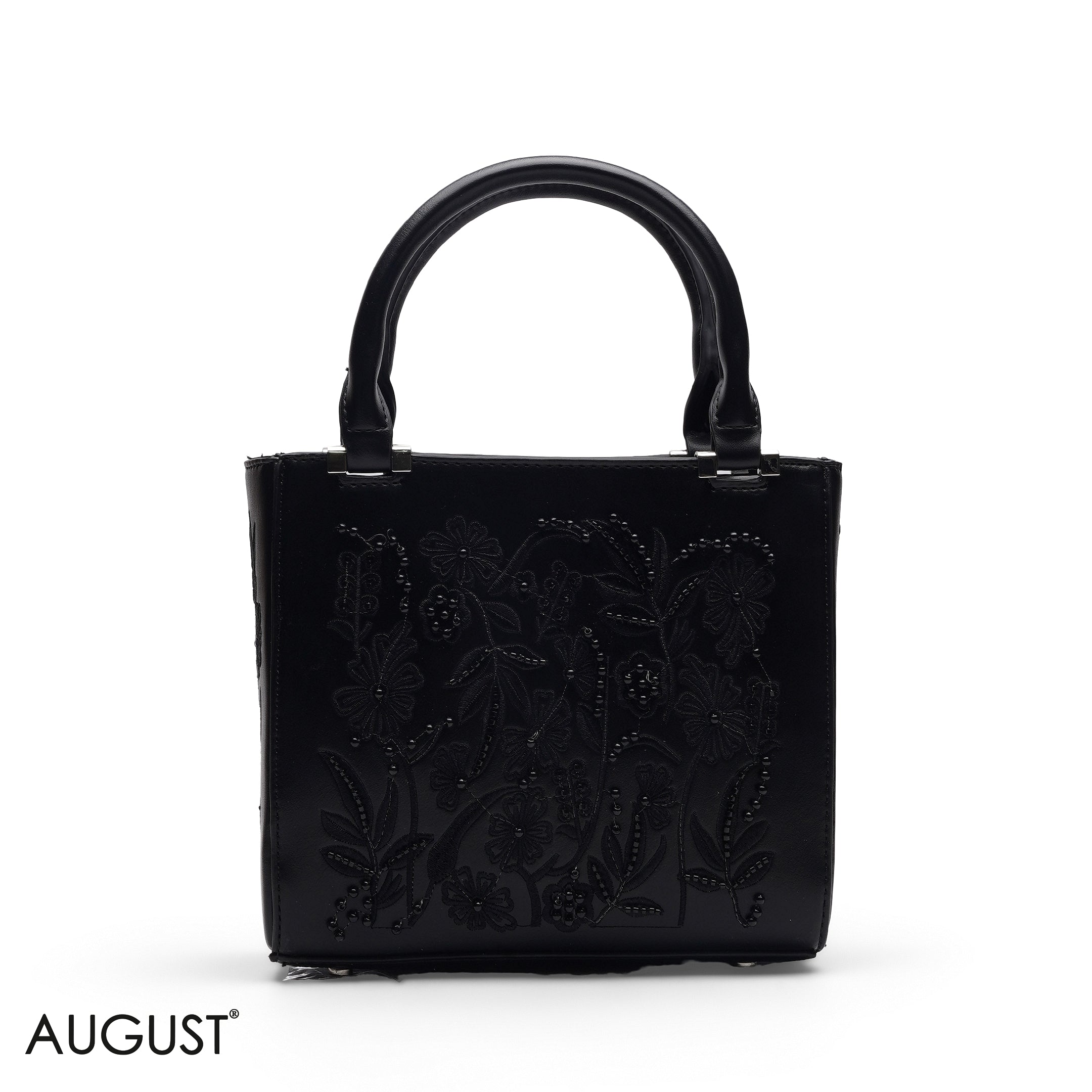 BLACK PEARL EMBROIDERED TOTE BAG