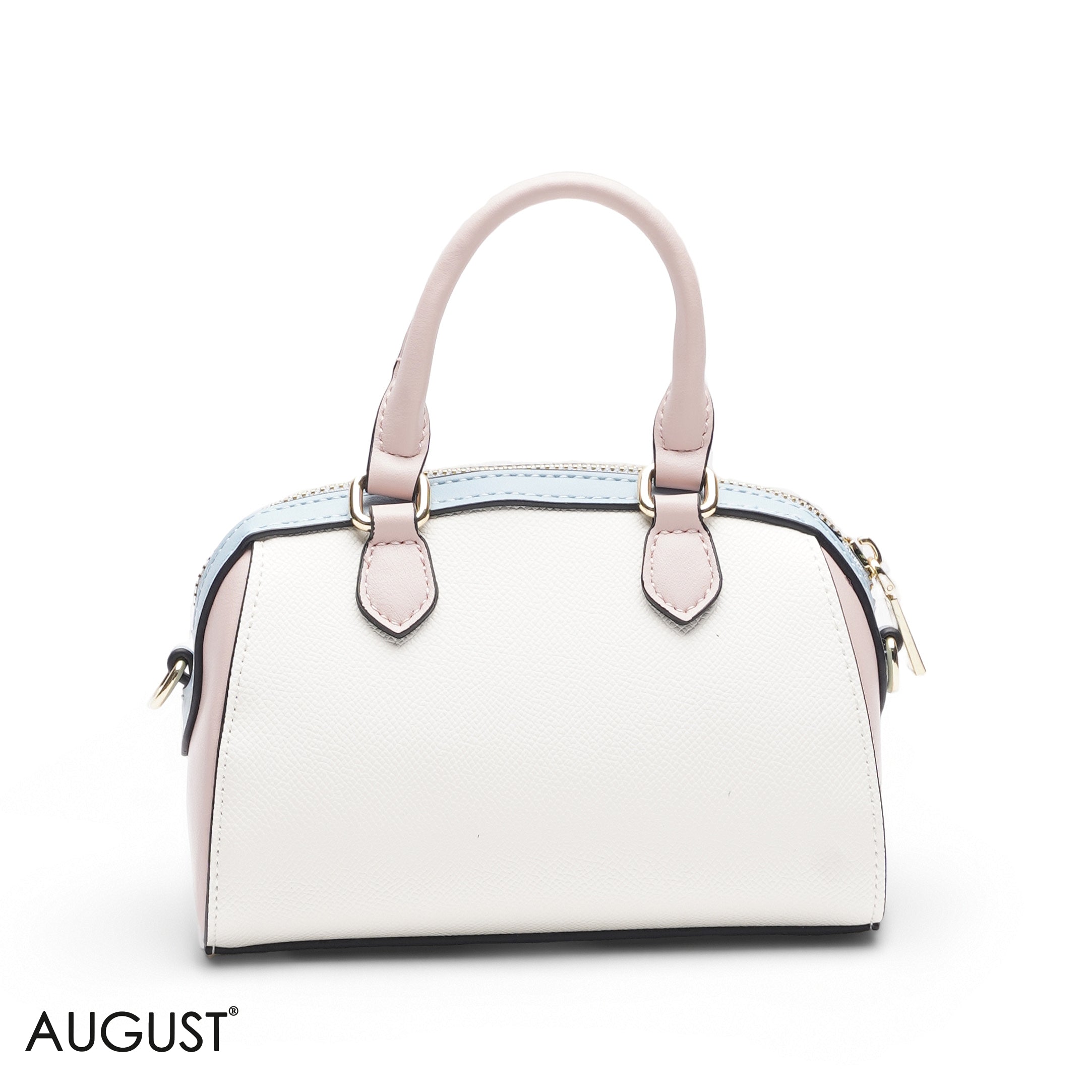 MINI MULTI COLOR BAG WITH FRONT POUCH & GOLD METAL STRAP