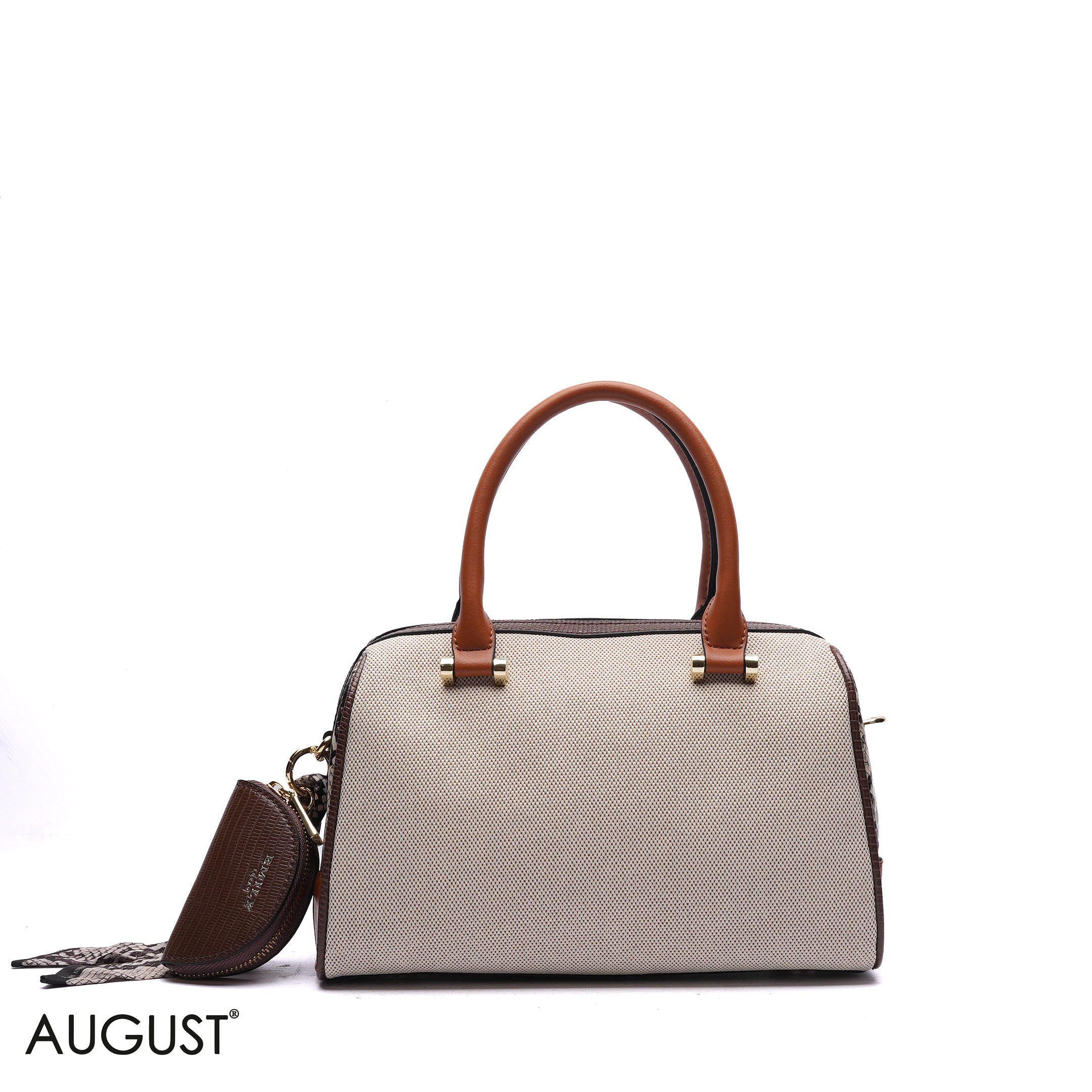 TEXTURED PANELLED BARREL BAG