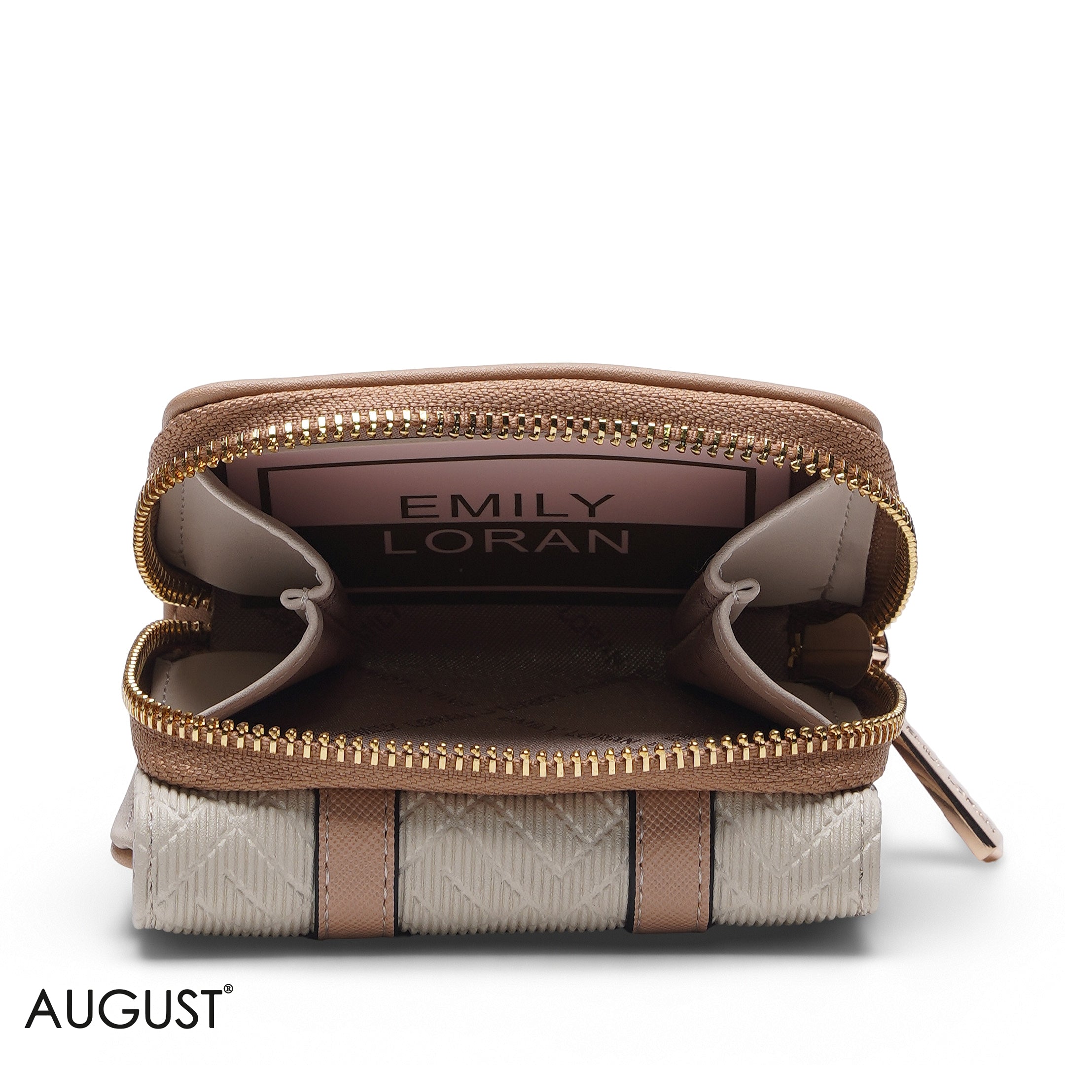 PEACH SOLID ZIP-AROUND WALLET