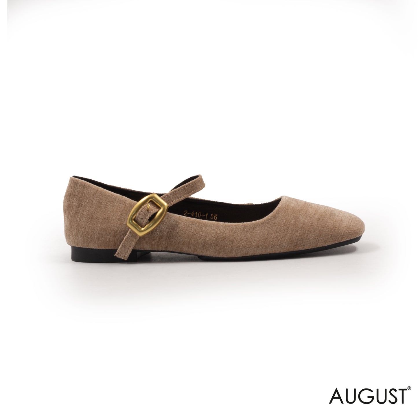 SUEDE BUCKLE BALLERINAS