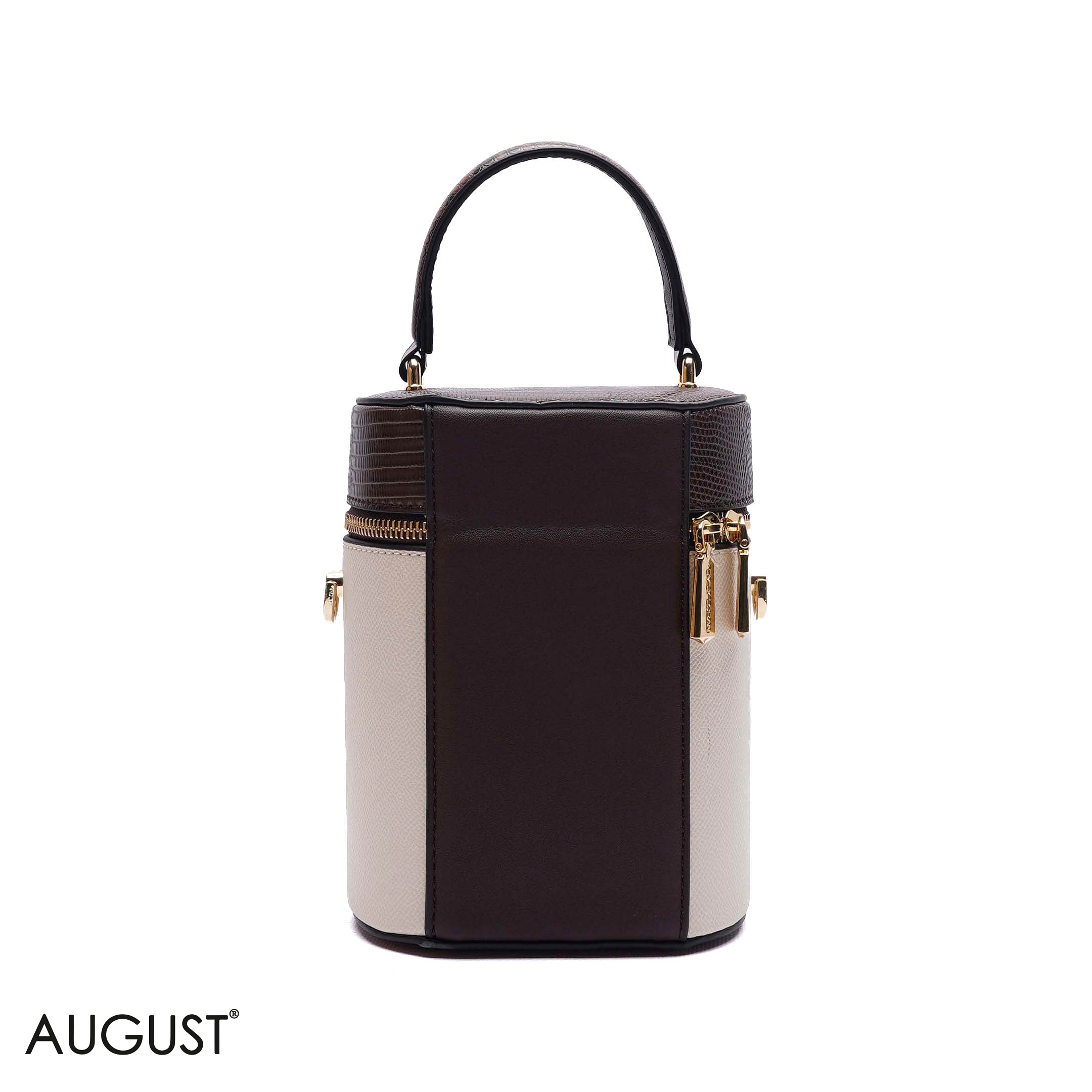 ELEGANT STRUCTURED CYLINDER VANITY BAG