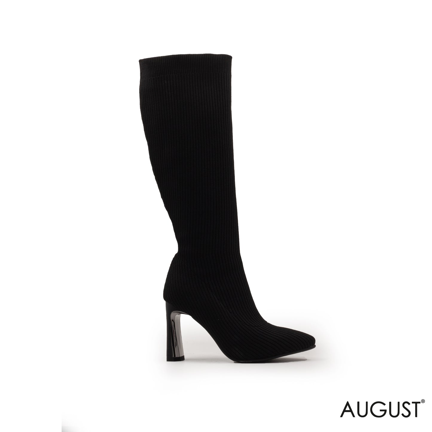 FABRIC STILETTO HIGH-HEEL BOOTS