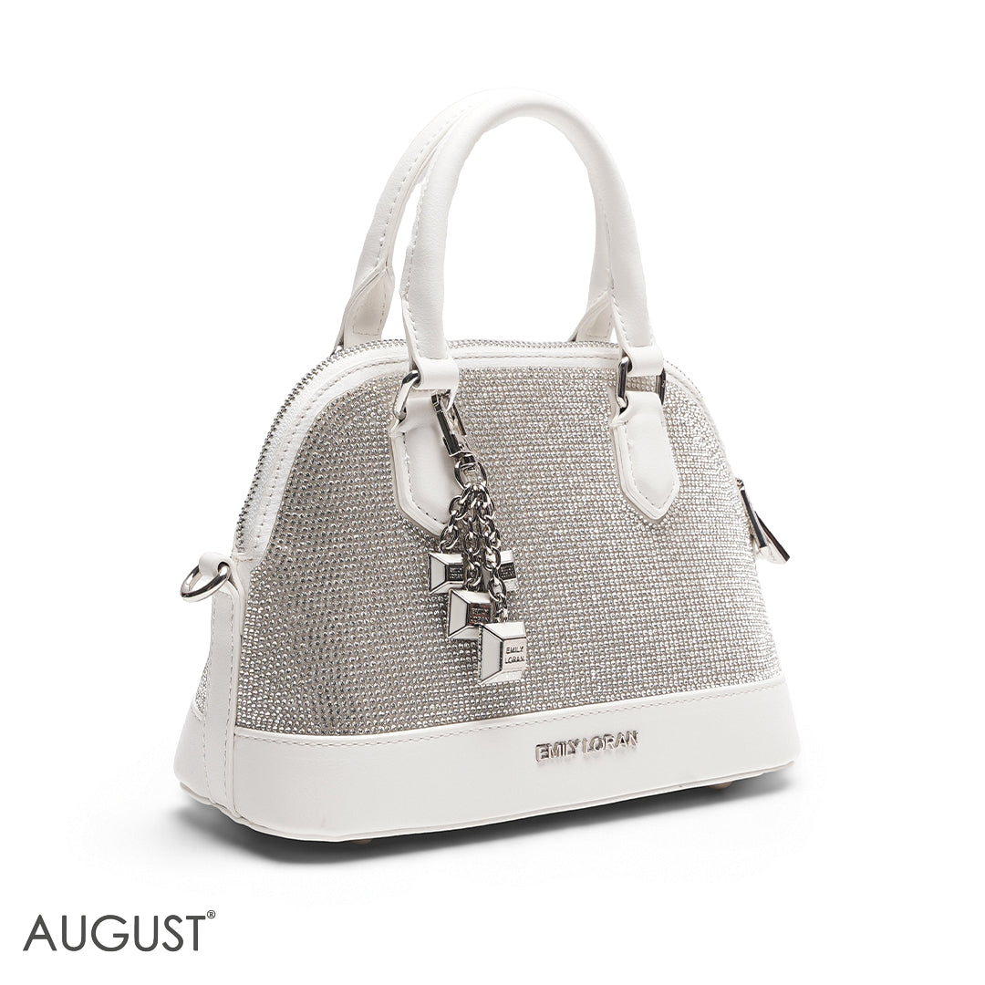 SILVER GLITTER DOME BAG