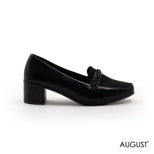 BLOCK-HEEL COMFY LEATHER SHOES