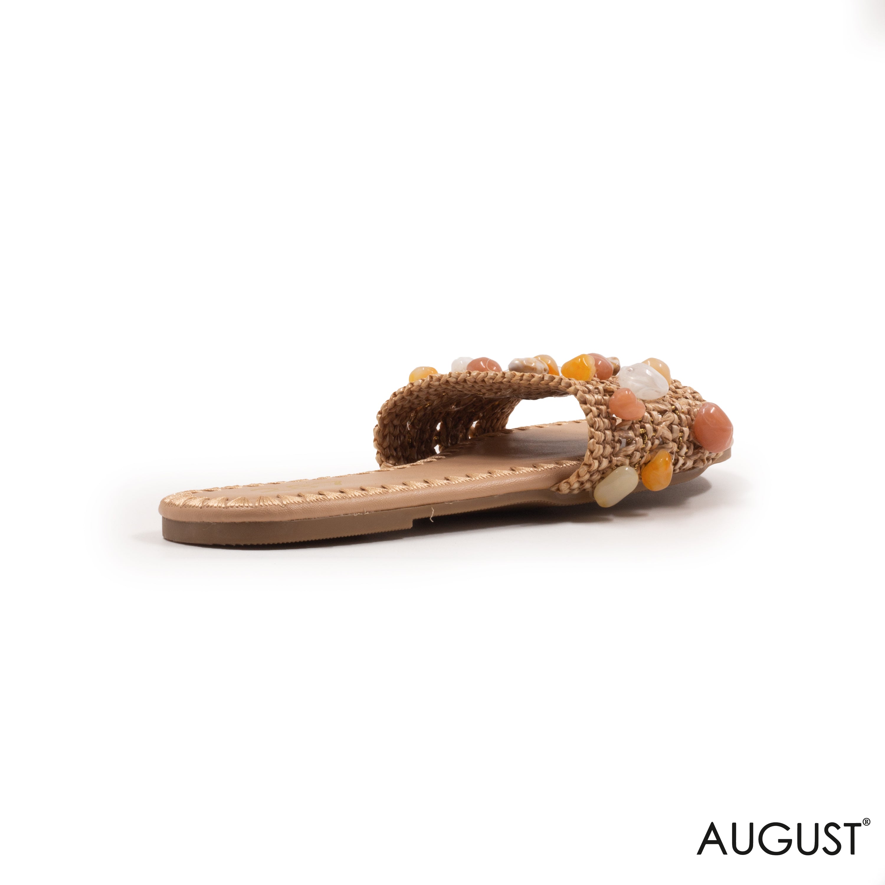 WOVEN STRAPS FLAT SLIPPER WITH DETAILS SHELLS