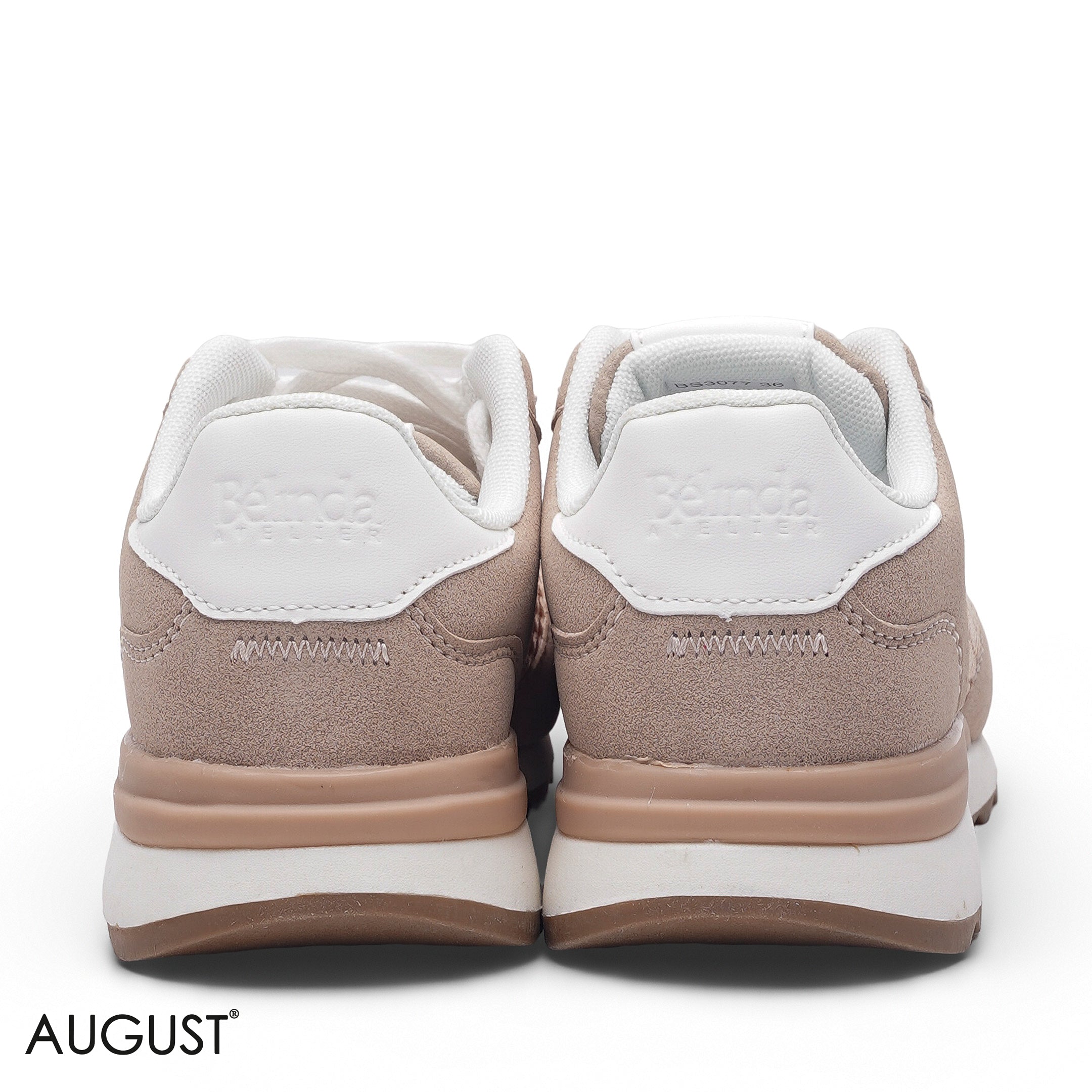ELEGANT ROSE GOLD SUEDE MESH SNEAKER